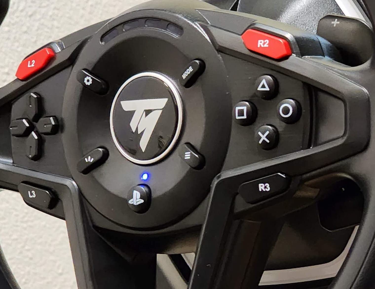 Thrustmaster T128 P Force Feedback Racing Wheel & Pedal Set - PS5 & PC | Entry-level Simracing, Officially licensed by PlayStation, Mag-Shift paddle shifters, Hybrid drive customer photo 1