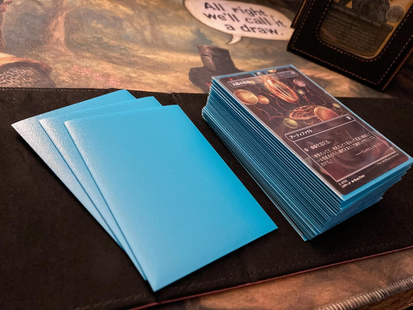 Standard Size Card Matte Sleeves | 100 CT - Smooth & Tough Premium TCG Sleeves | Compatible with Pokemon, Flesh & Blood, One Piece & Magic the Gathering | Blood Red customer photo 1