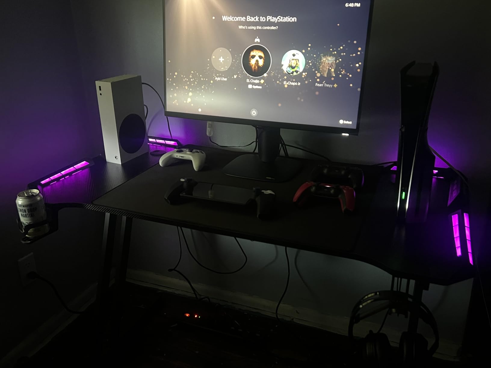 HLDIRECT 47 Inch Gaming Desk with App-Controlled RGB LED Lights, Black customer photo 2