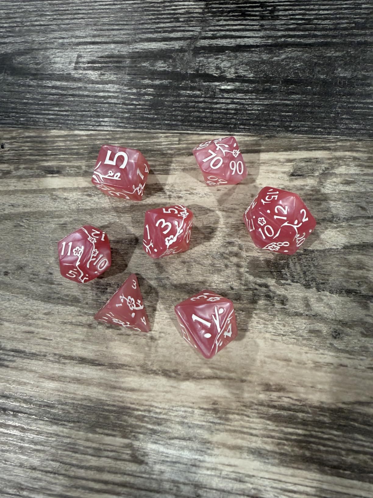 CiaraQ 7pcs Polyhedral Dice Set for Dungeon and Dragons MTG Table Games | Blue with Gold Numbers customer photo 2