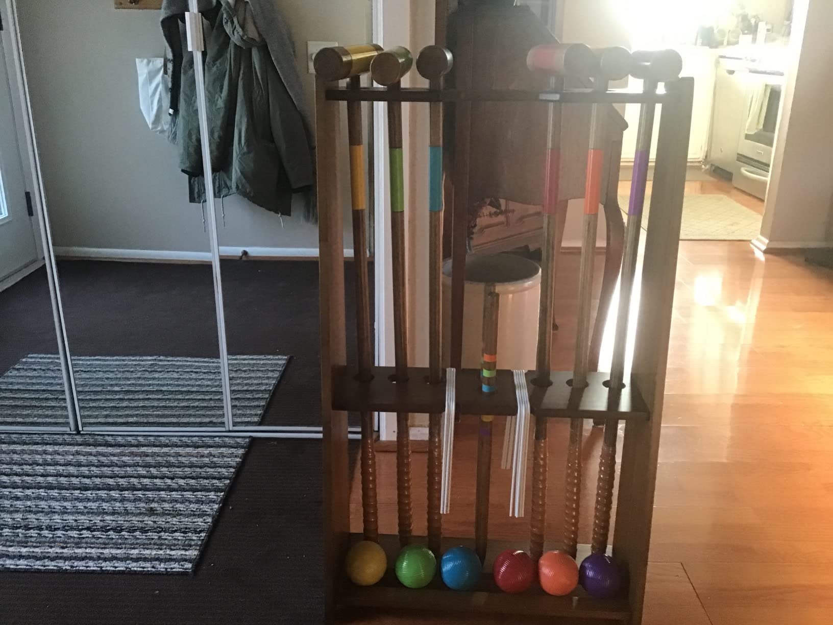 GoSports Premium Wood Stained Six Player Croquet Set with Handcrafted Wooden Stand customer photo 2