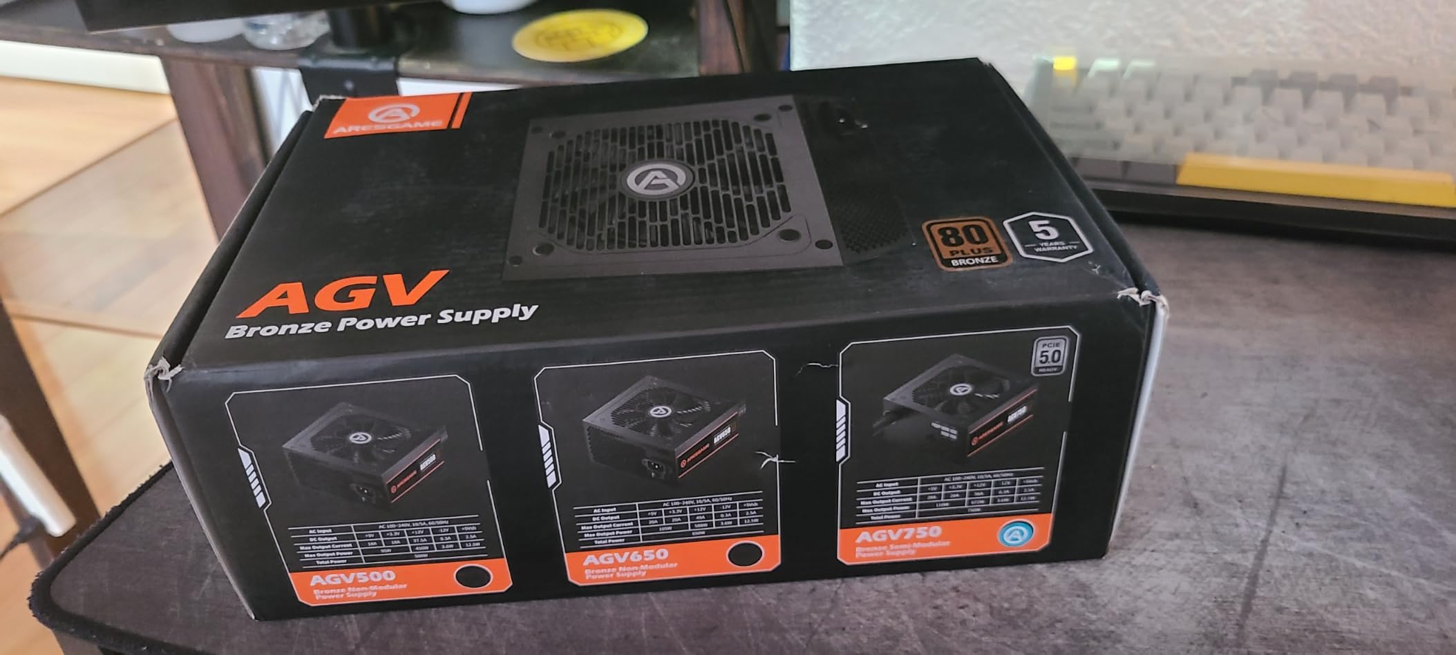 ARESGAME AGV Series 750W Power Supply, 80 Plus Bronze Certified, Semi Modular Power Supply, 5 Year Warranty customer photo 2