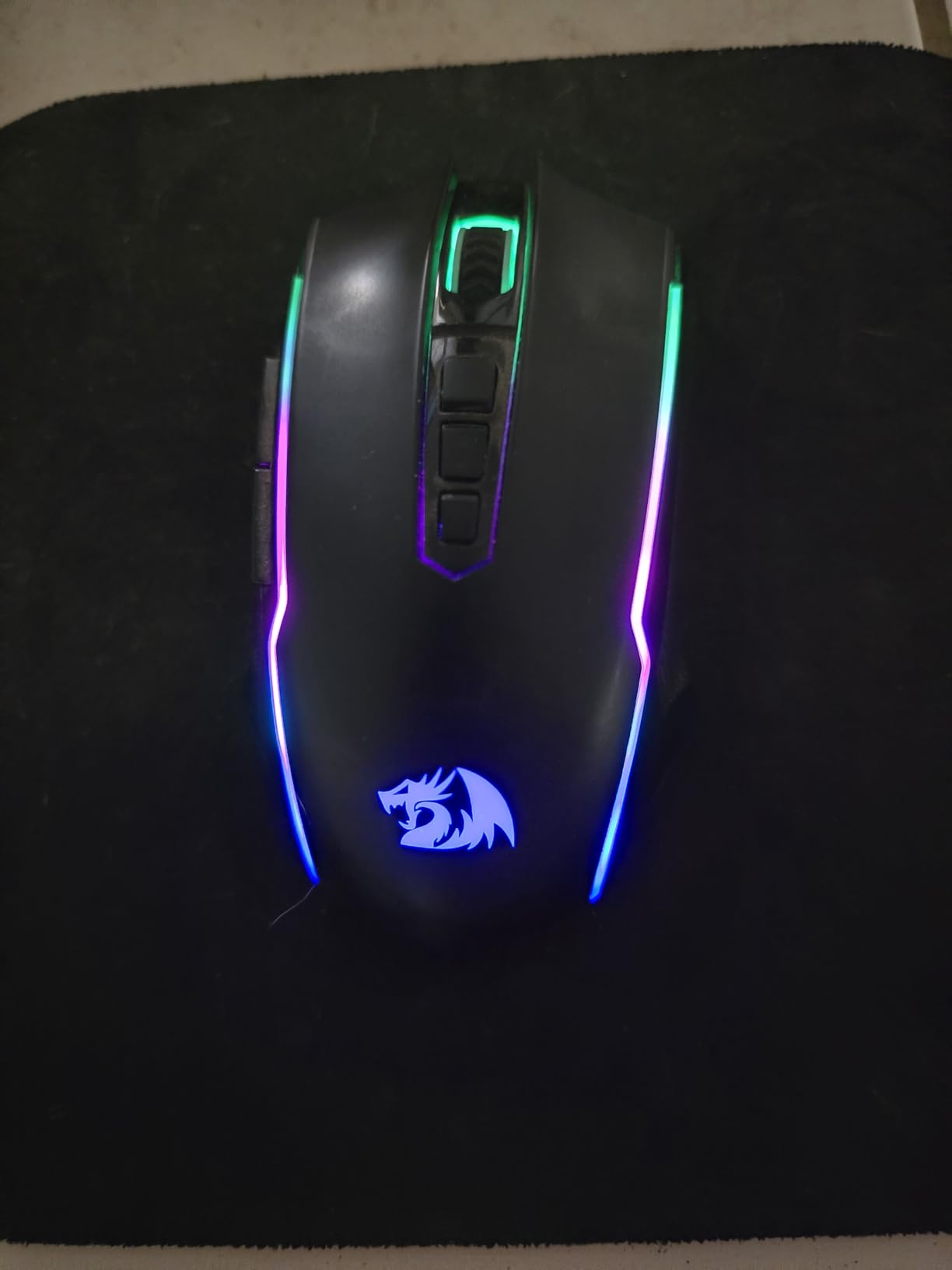 Redragon Gaming Mouse, Wireless Mouse Gaming with 8000 DPI, PC Gaming Mice with Fire Button, RGB Backlit Programmable Ergonomic Mouse Gamer, Rechargeable, 70Hrs customer photo 1