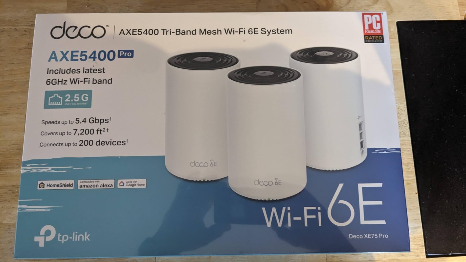 TP-Link Deco XE75 Pro AXE5400 Tri-Band WiFi 6E Mesh System (3-Pack) | One 2.5 Gbps WAN/LAN Port, two 1 Gbps LAN Ports, Covers up to 7,200 Sq. Ft., AI-Driven Mesh, 6 GHz Band customer photo 2