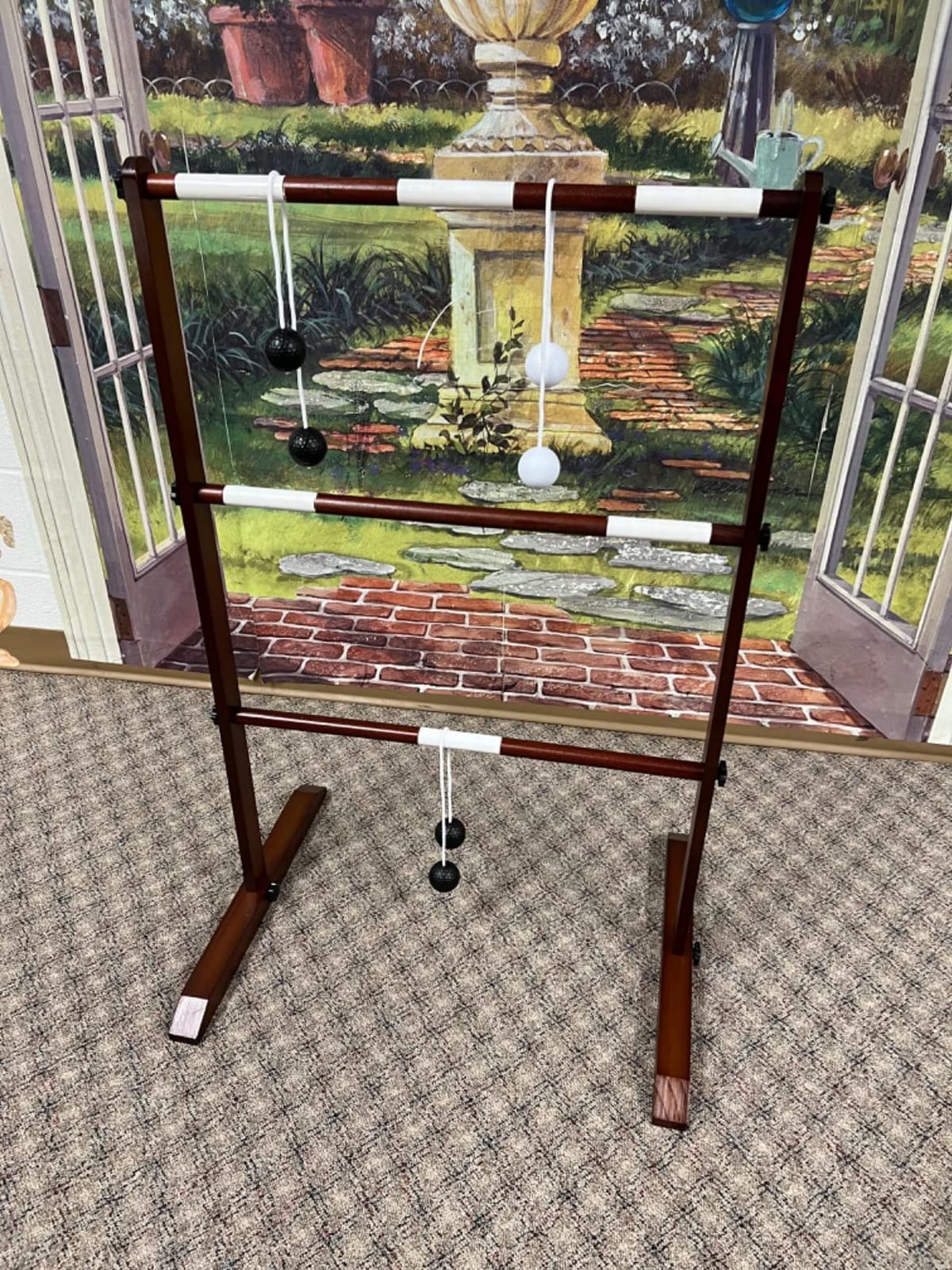 Swooc Games - Premium Wooden Ladder Ball Game Set (Weather Resistant) - with 10+ Games & Carrying Case - Easy, No Tool Set Up - Premium Ladder Toss Outdoor Game - Backyard Ball Toss Games customer photo 2