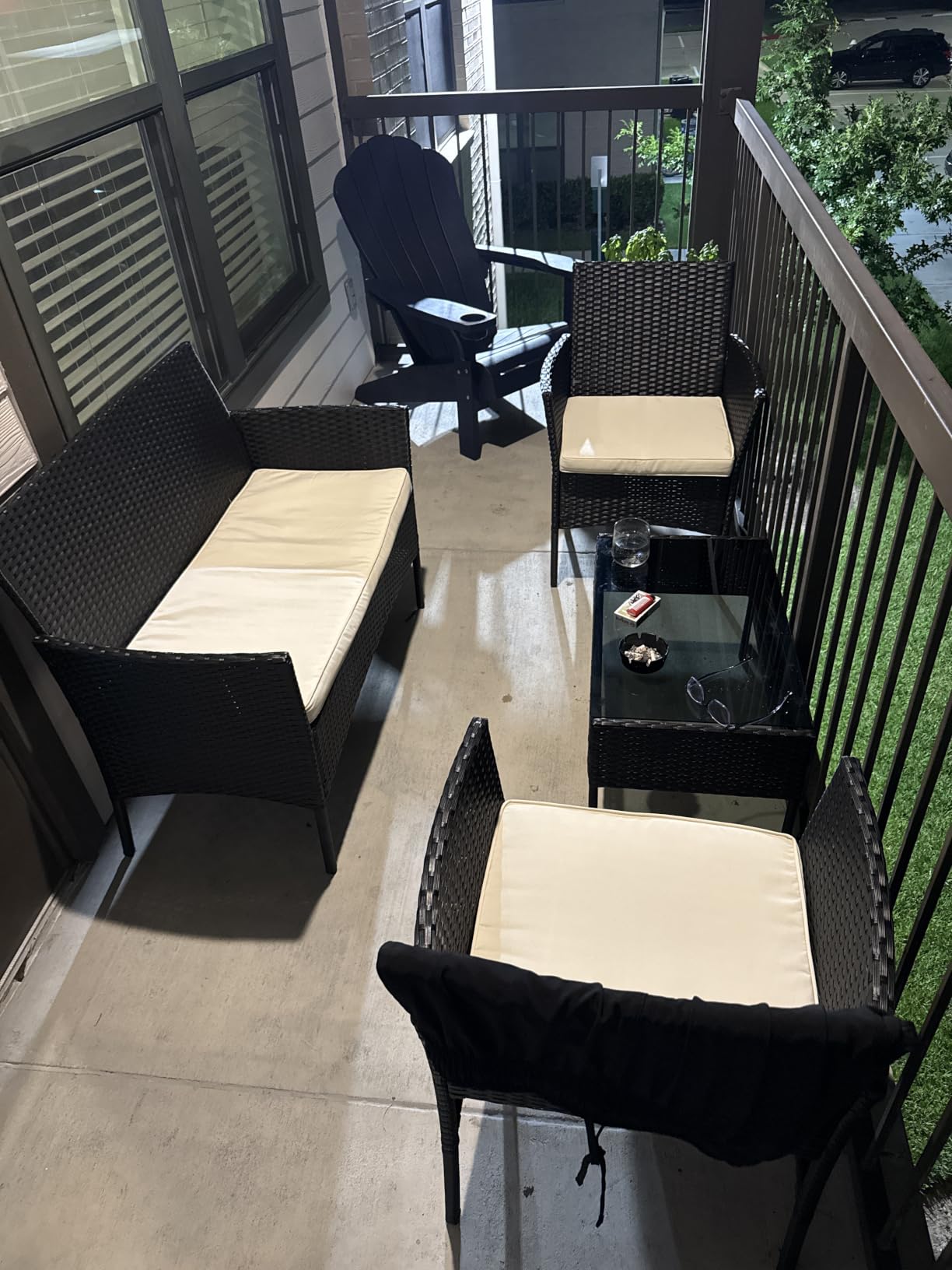 FDW 5-Piece Patio Furniture Set | Khaki | Outdoor Wicker Furniture | with Coffee Table | Modern Rattan Chairs Conversation Set | Outdoor Seating | Weather-Resistant | for Porch, Garden, Lawn customer photo 1