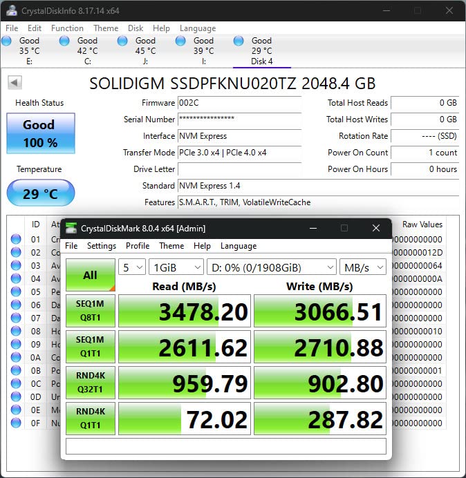 Solidigm P41 Plus Series 1TB PCIe GEN 4 NVMe 4.0 x4 M.2 2280 3D NAND Internal Solid State Drive (M.2 80mm, PCIe 4.0 x4) SSDPFKNU010TZX1 customer photo 1