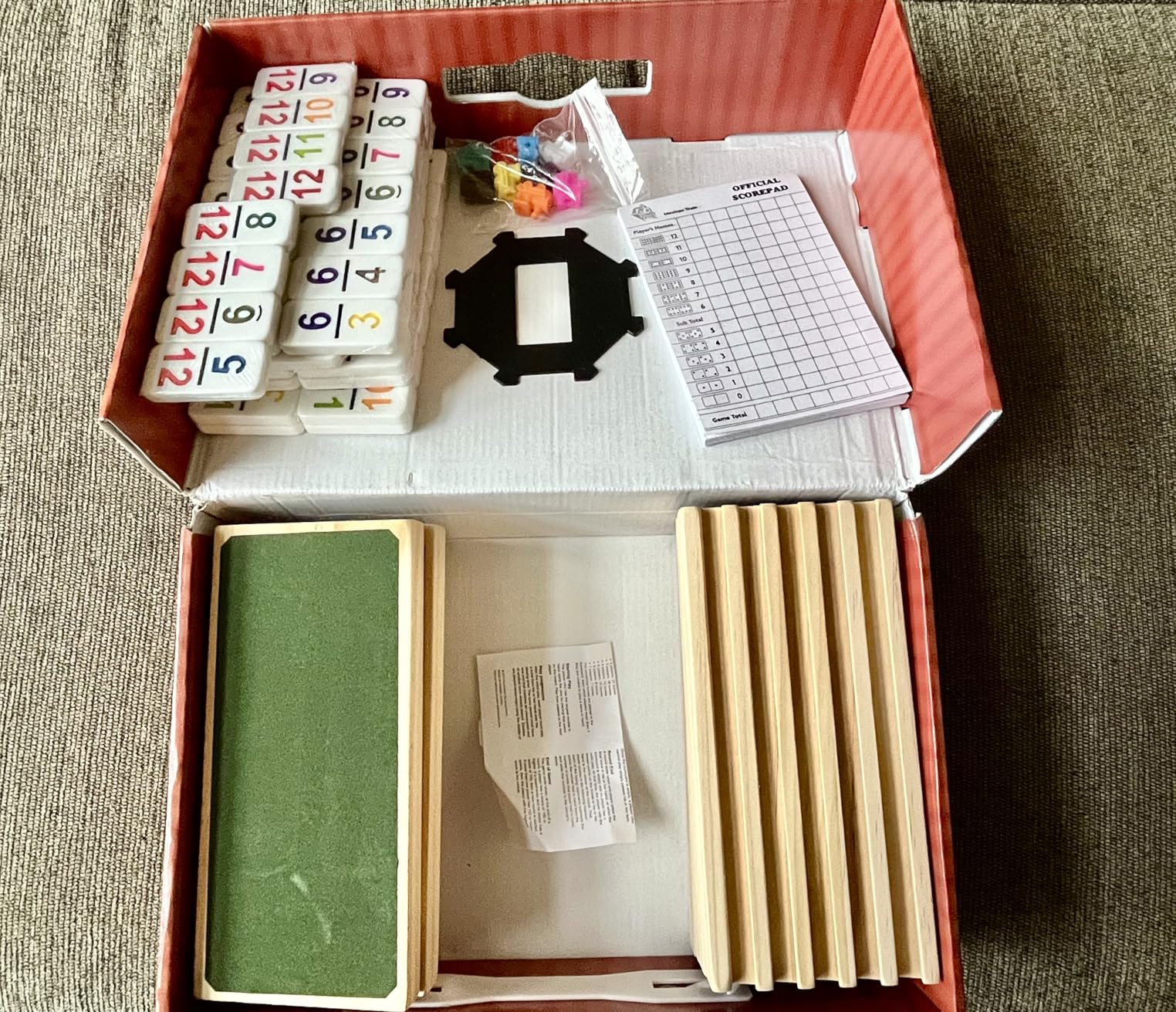 Gonoelec Double 12 Mexican Train Dominoes Set with 8PCS Wooden Holders customer photo 1