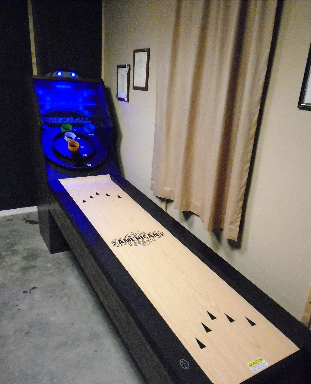 American Legend 9' Arcade Speedball Game with Electronic Scoring, Automatic Ball Return, LED Lighting & 4 Game Balls, Walnut Finish customer photo 2