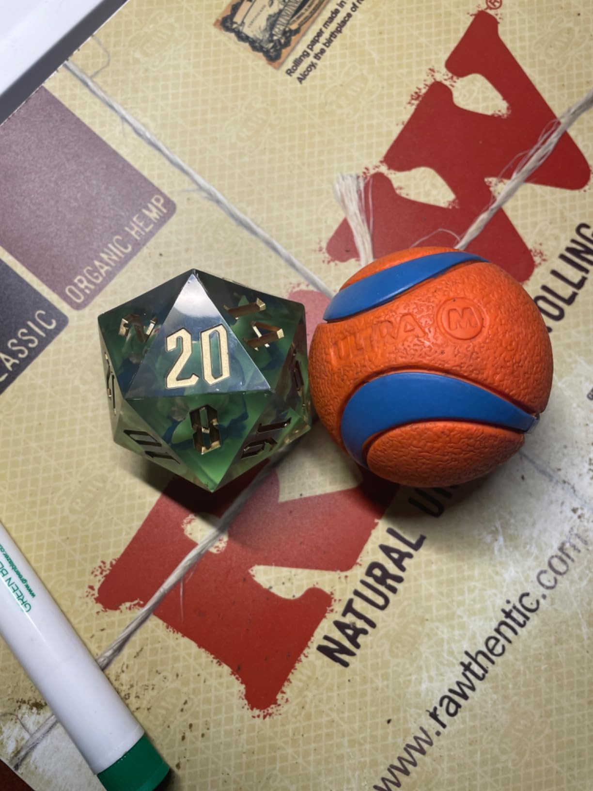 Cusdie Large D20 Dice 55mm with Sharp Edges, D&D 20 Sided Dice for RPG Game | Handmade DND Giant D20 for Dungeons and Dragons customer photo 1