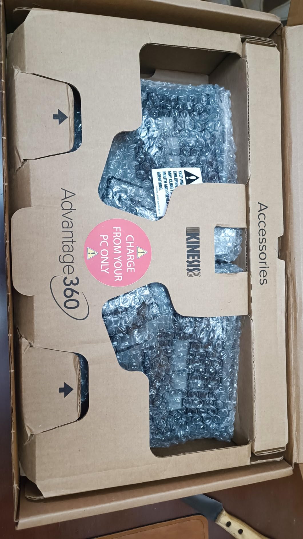 Kinesis Advantage360 Professional Split Ergonomic Keyboard - Bluetooth | Mechanical Switches | Fully Programmable Open Source | Contoured Shape | Adjustable Tenting | Backlit customer photo 1