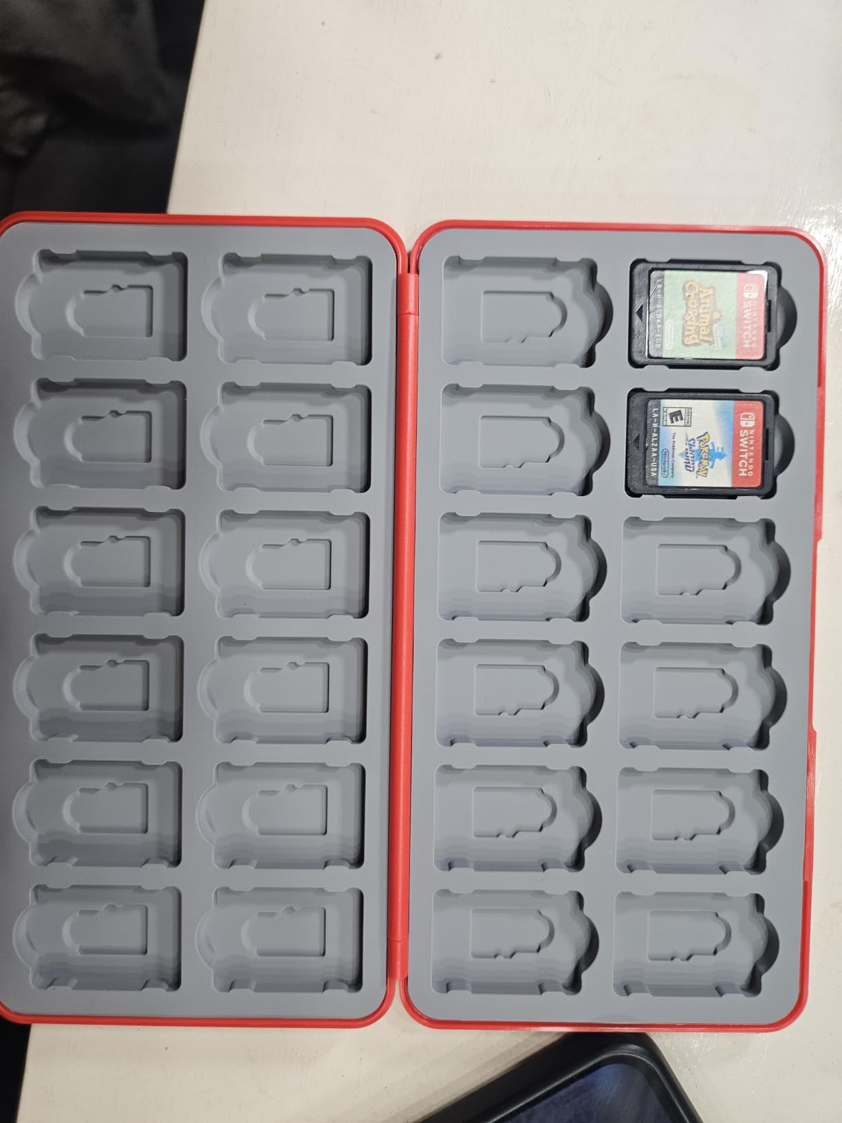 FUNLAB Switch 2 Game Case Holder for Nintendo Switch 2/1/OLED Games & Micro SD Cards, Switch Game Card Case with 24 Game Card Storage Cute - Red customer photo 1
