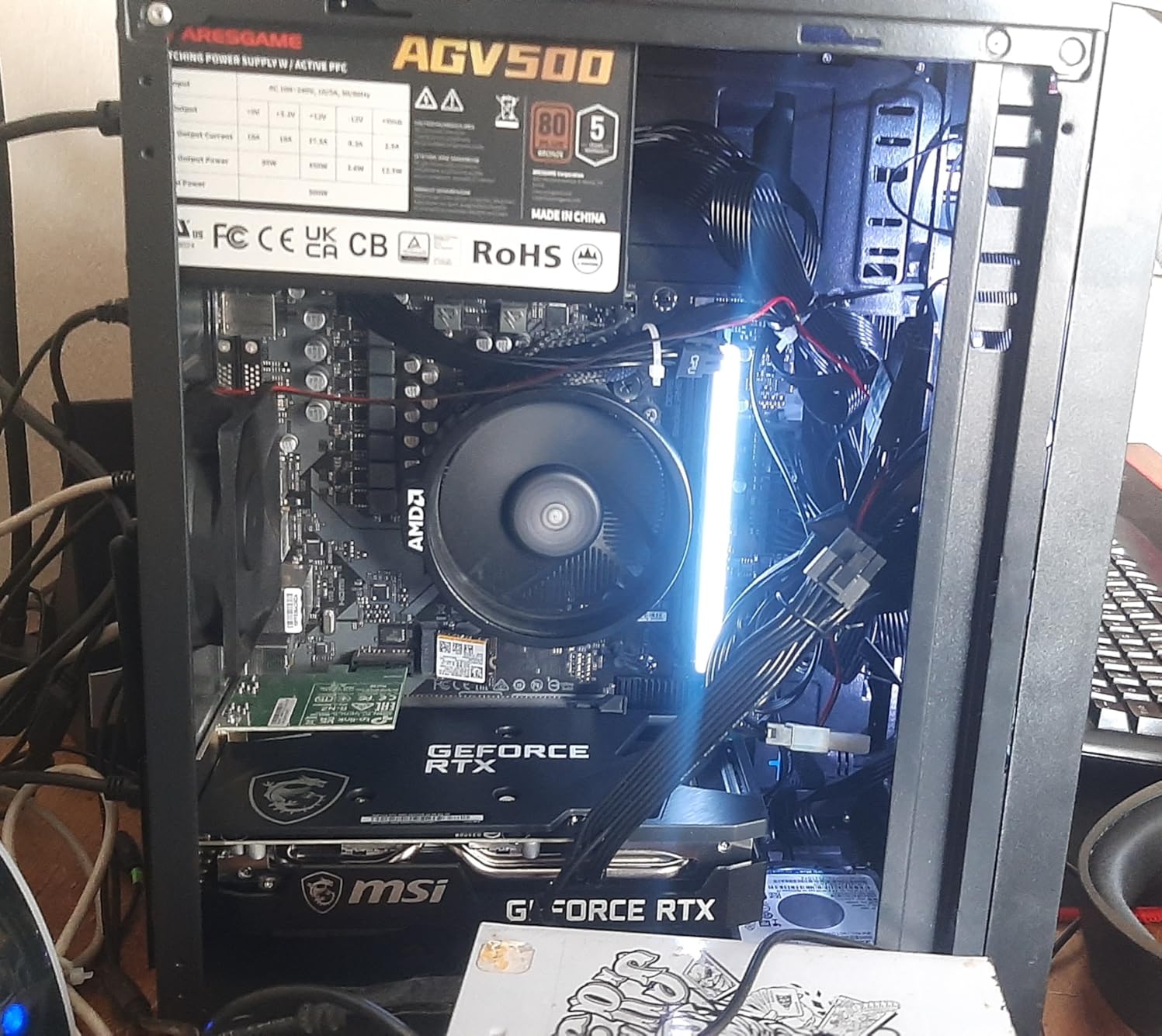 ARESGAME AGV Series 500W Power Supply, 80 Plus Bronze Certified, Non Modular Power Supply, 5 Year Warranty customer photo 2