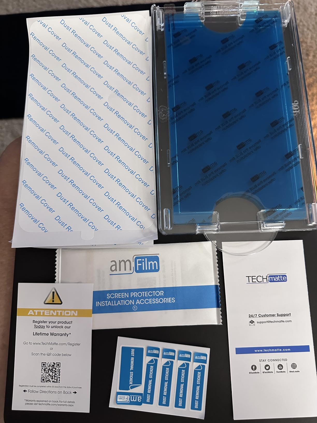 amFilm Auto-Alignment OneTouch for Steam Deck OLED Screen Protector | Tempered Glass Accessories, 30s Install, Bubble Free, Scratch & Drop Resistant, Touch Sensitive, 7.4'' Transparent [2 Pack] customer photo 1