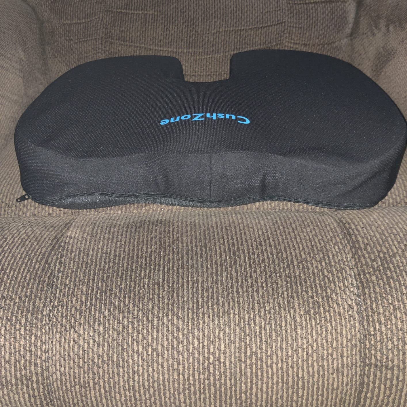 Gel Seat Cushion, Cooling Memory Foam Cushion for Office Chair, Black | Chair Cushion for Long Sitting, Sciatica, Tailbone & Back Pain Relief, Removable Cover, Ideal for Office Workers, Car Drivers customer photo 2