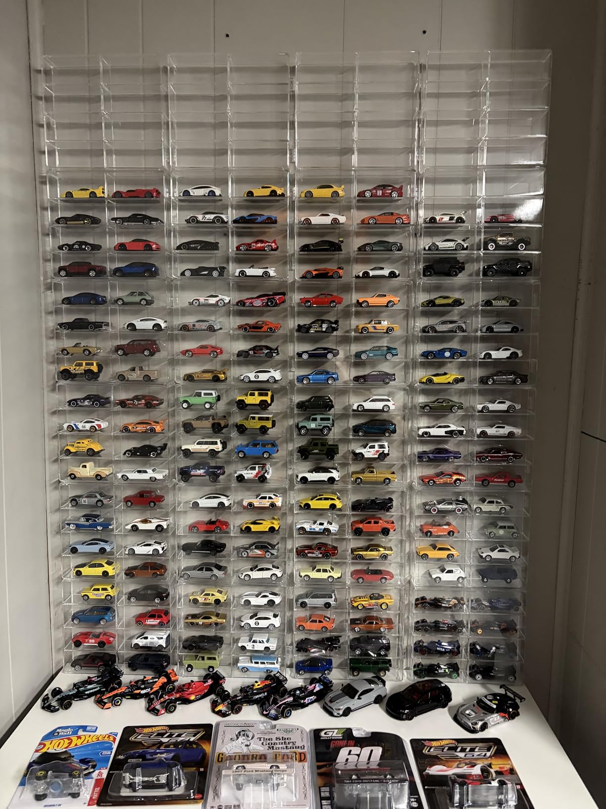 Hot 1/64 Scale Matchbox Wheels Toy Car Display Case Holds 32 Toy Cars Storage Organizer, Dustproof, Clear (4pcs) customer photo 2