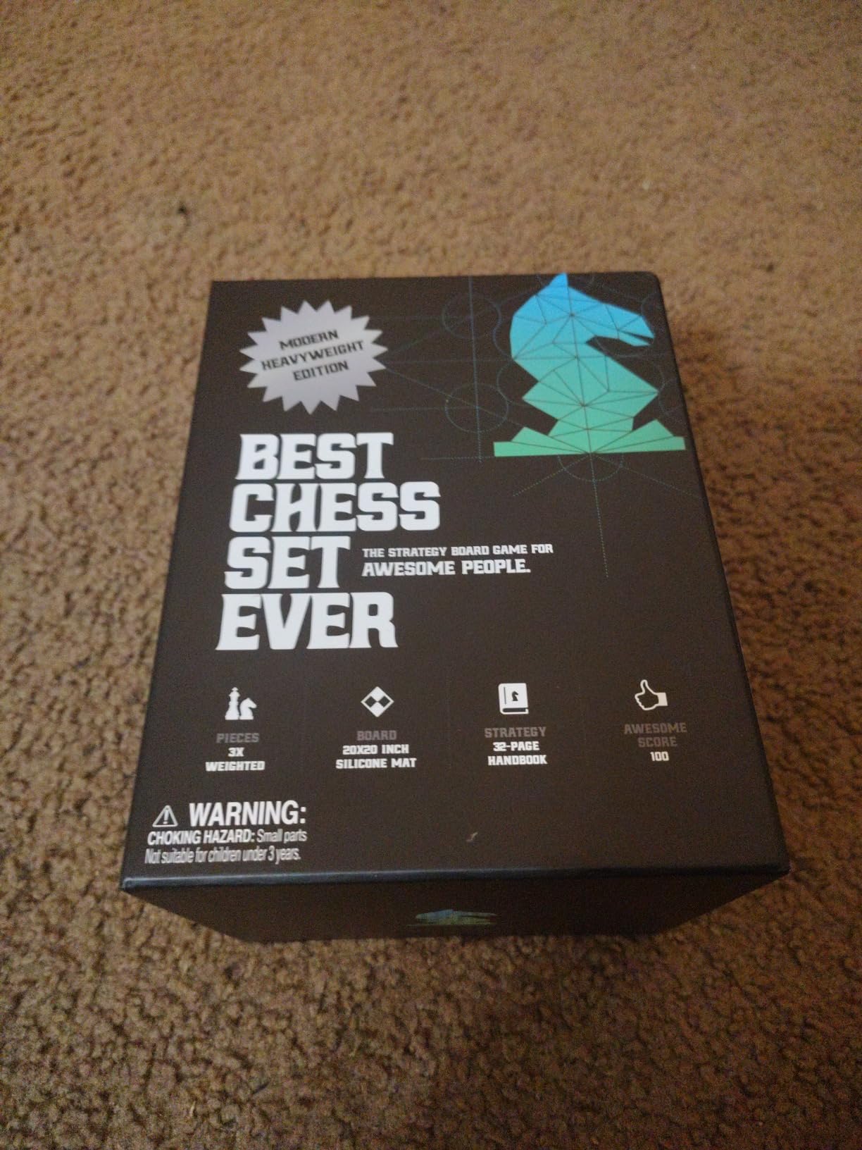 Best Chess Set Ever 3X Professional Chess Set with Weighted Staunton Pieces - Tournament chess set with 20x20 double-sided silicone board, 32-page strategy guide and storage bag customer photo 1