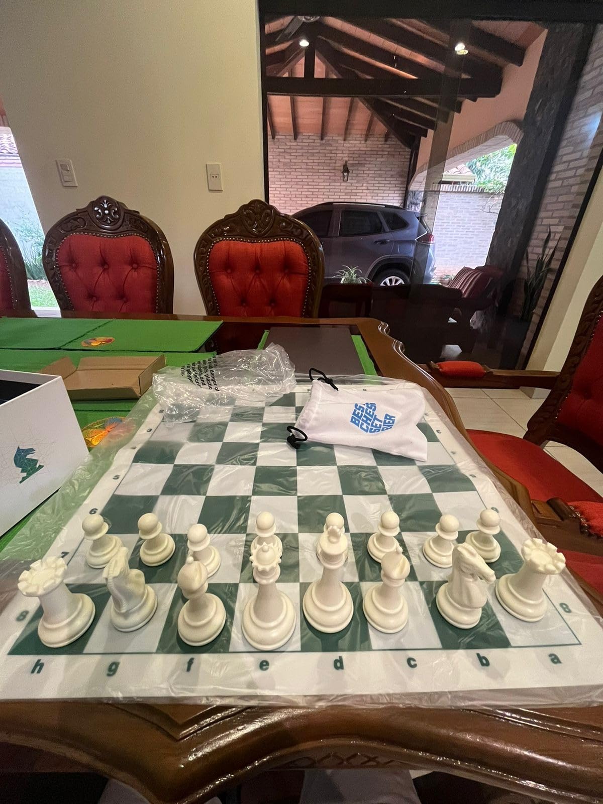 Best Chess Set Ever 3X Professional Chess Set with Weighted Staunton Pieces - Tournament chess set with 20x20 double-sided silicone board, 32-page strategy guide and storage bag customer photo 2