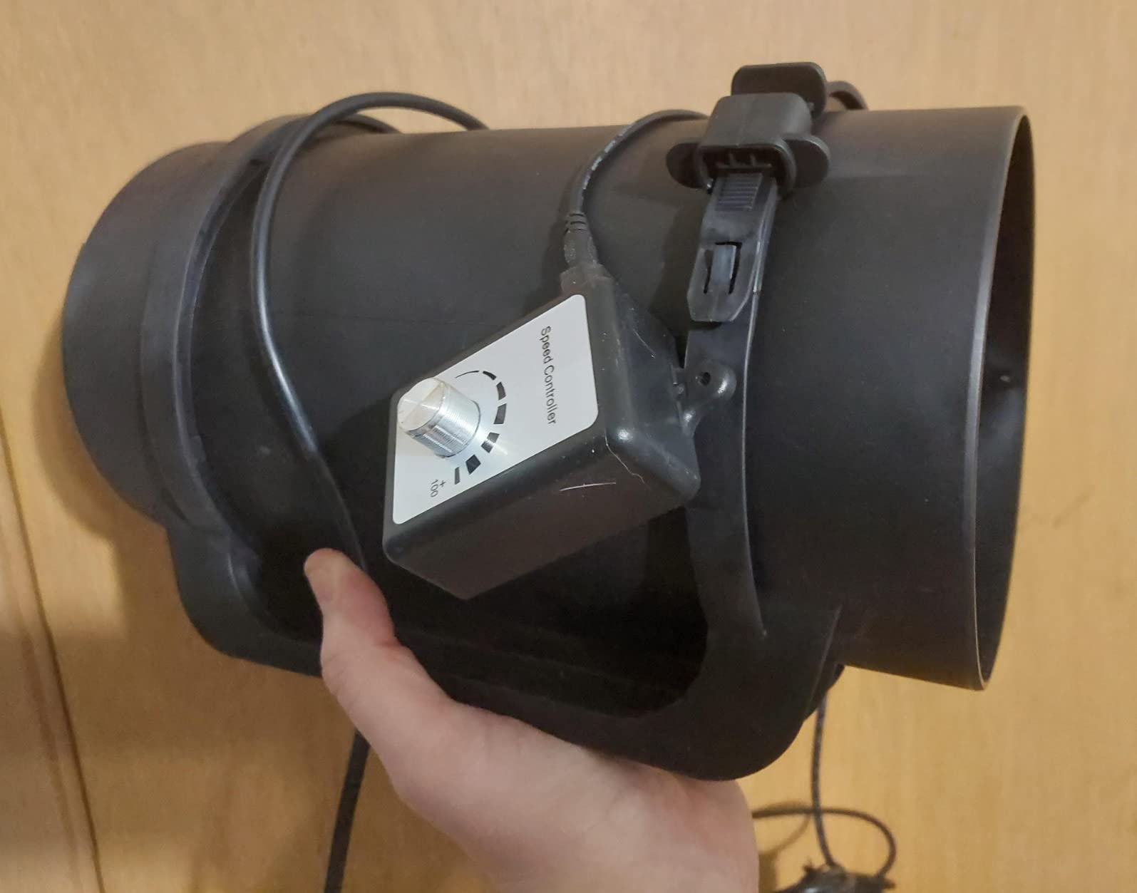 Hon&Guan Inline Duct Fan 469 CFM, 6 inch inline fan with Variable Speed Controller EC Motor, 6 inch Duct Fan for Heating Cooling Booster, Grow Tents, Hydroponics customer photo 1