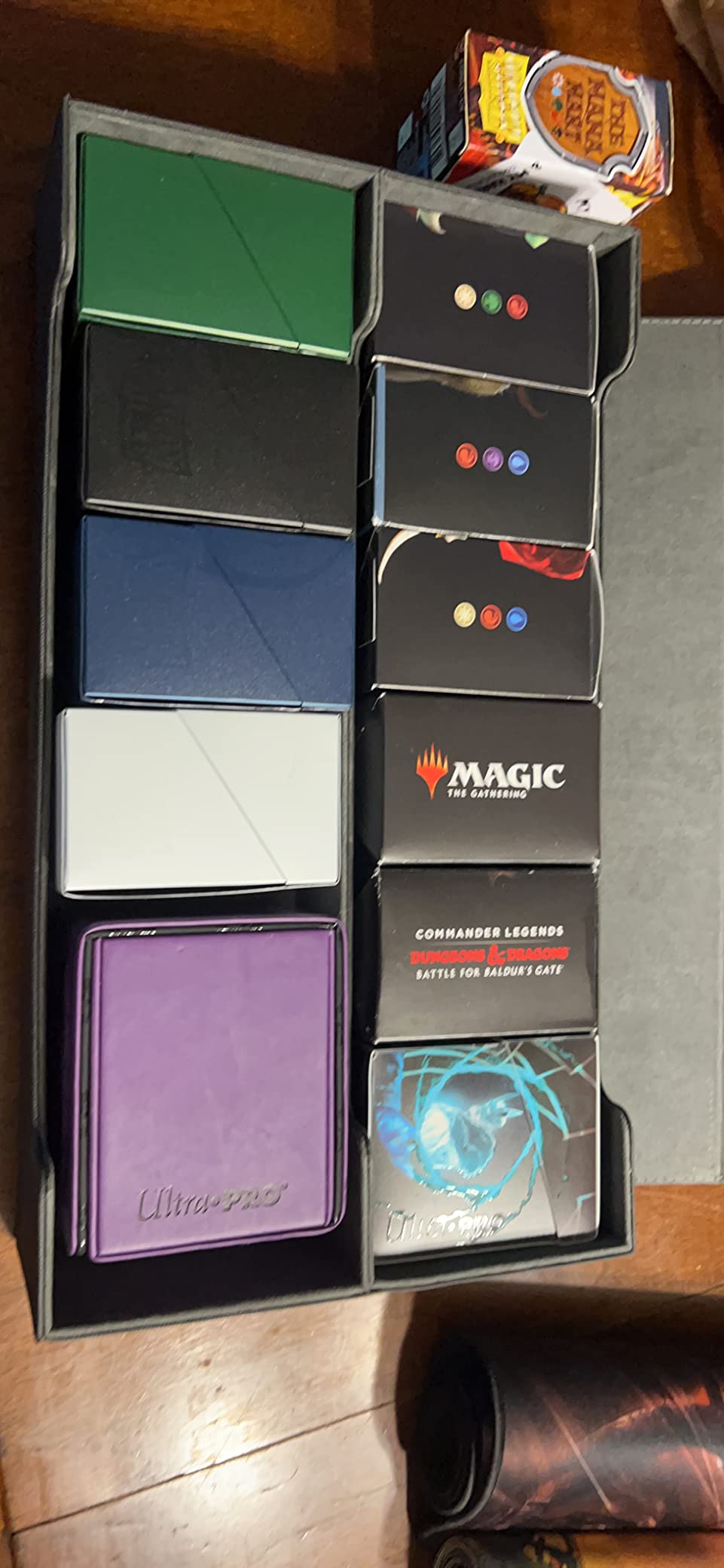 Ultimate Guard Omnihive 1000+, Deck Case for 1000 Double-Sleeved TCG Cards + 2 removable Trays, Petrol, Magnetic Closure & Microfiber Inner Lining customer photo 1