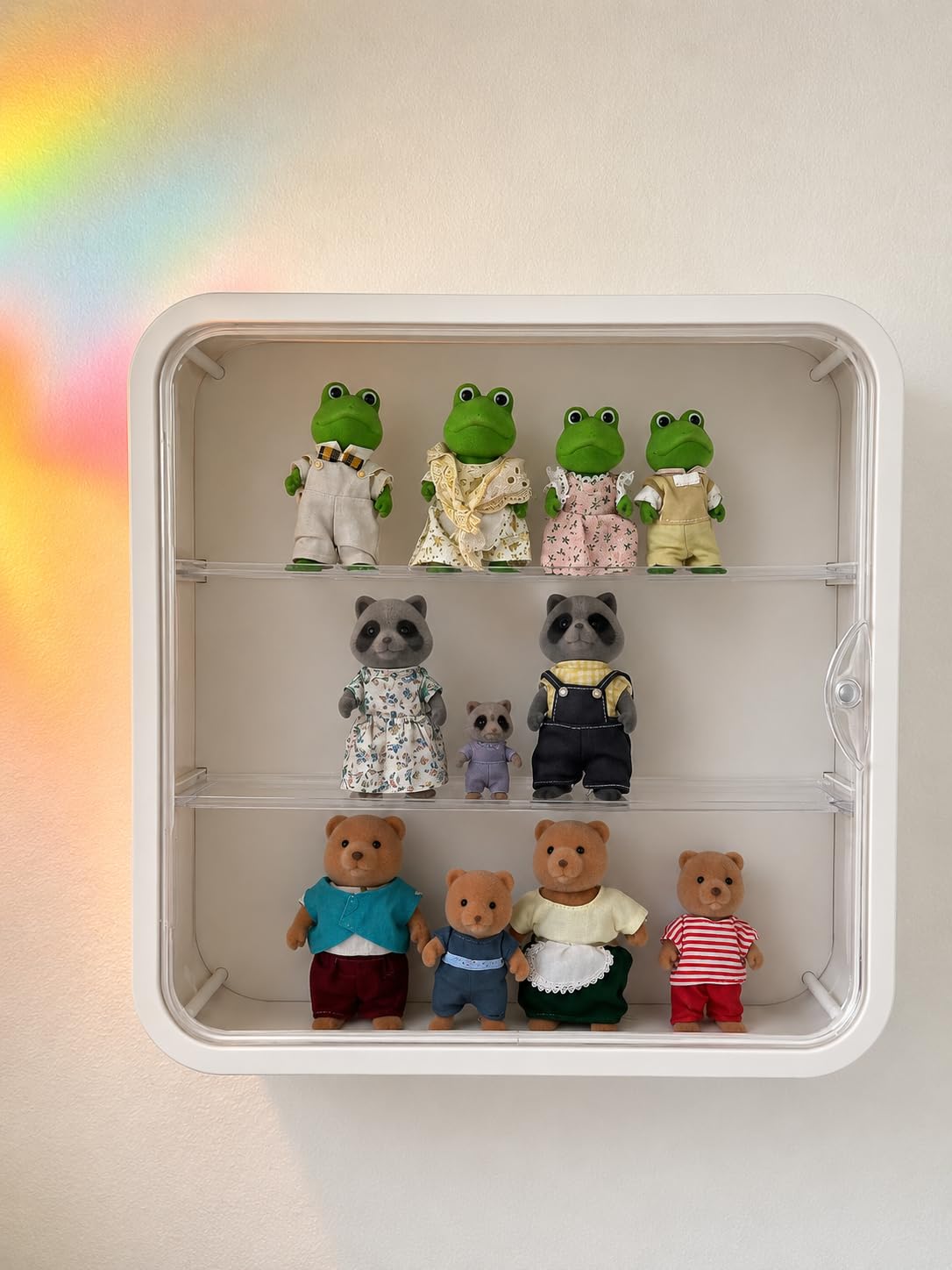 Wall Mount Display Case for Figures - Space Saving & Adjustable Acrylic Storage Box with Magnetic Door, Dustproof & Moisture Proof for Lego Pop Mart Action Figures customer photo 2