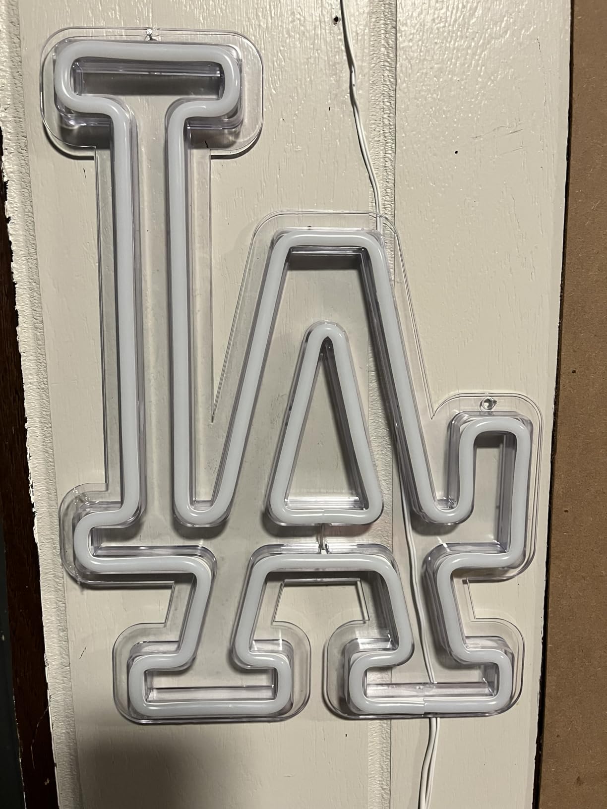 WonderfulLife Dodgers Neon Sign for Garage or Man Cave Decor,Gifts for Men With Dodge Baseball Team Logo,Blue Neon for Party,Bar,Dorm,Office Wall Art and Game Room Deco. customer photo 2