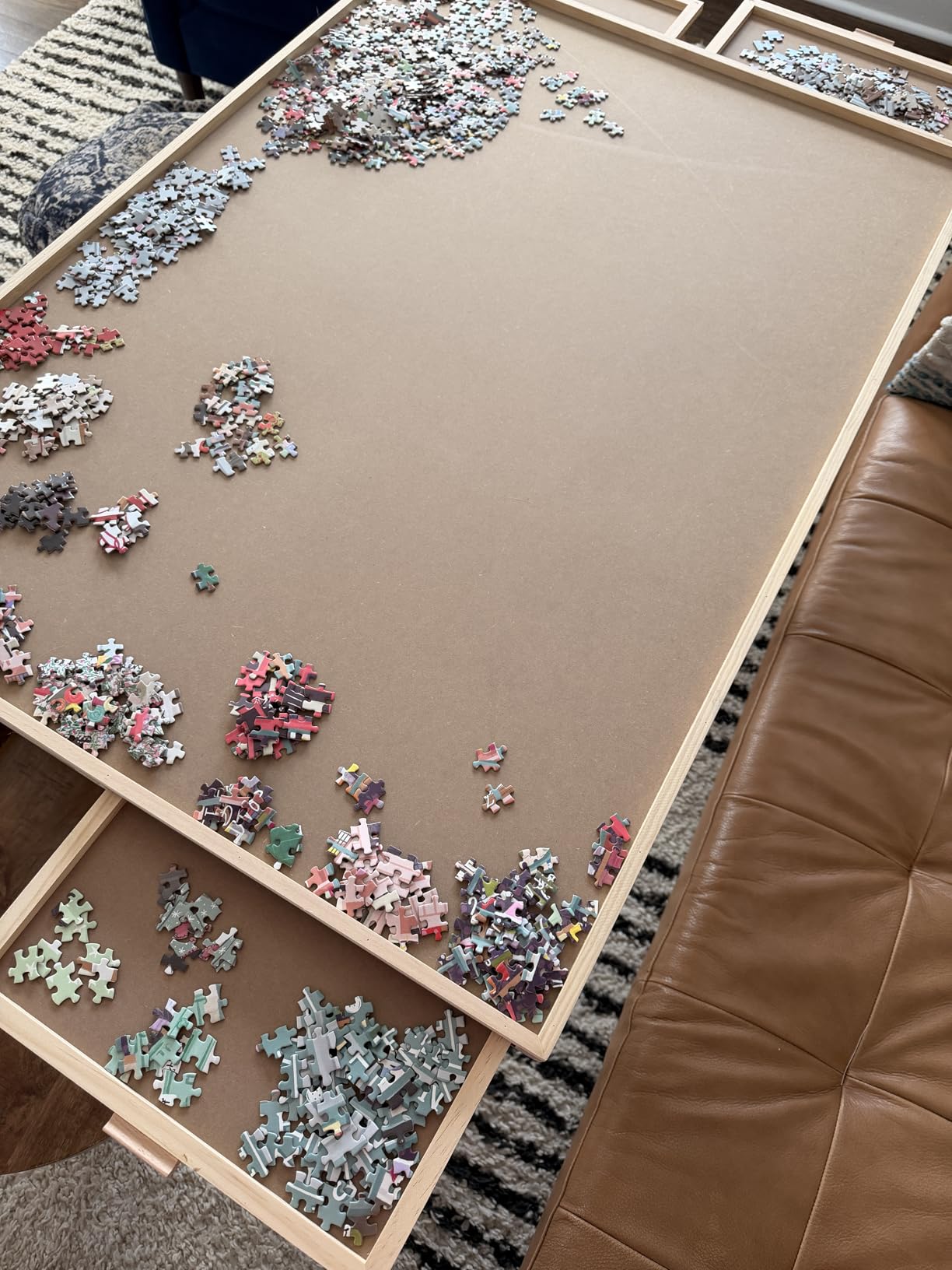 ALL4JIG 2000 Piece Rotating Puzzle Board with 4 Drawers and Cover,28.5