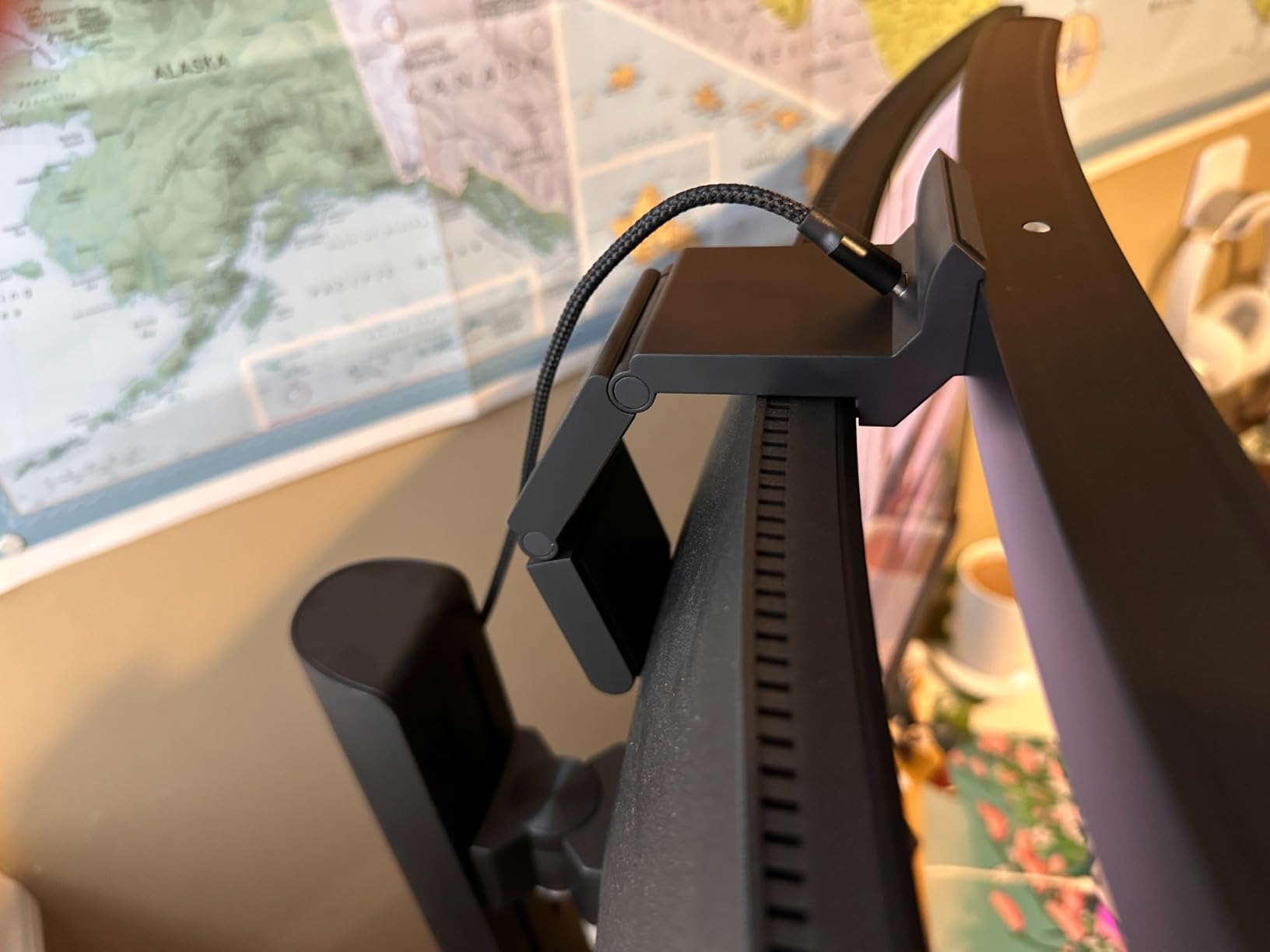 ONWAY Curved Monitor Light Bar with Wireless Remote, Monitor Auto-Dimming and Camera Base, Applicable to All Screens. No Screen Glare, for Home Office customer photo 1