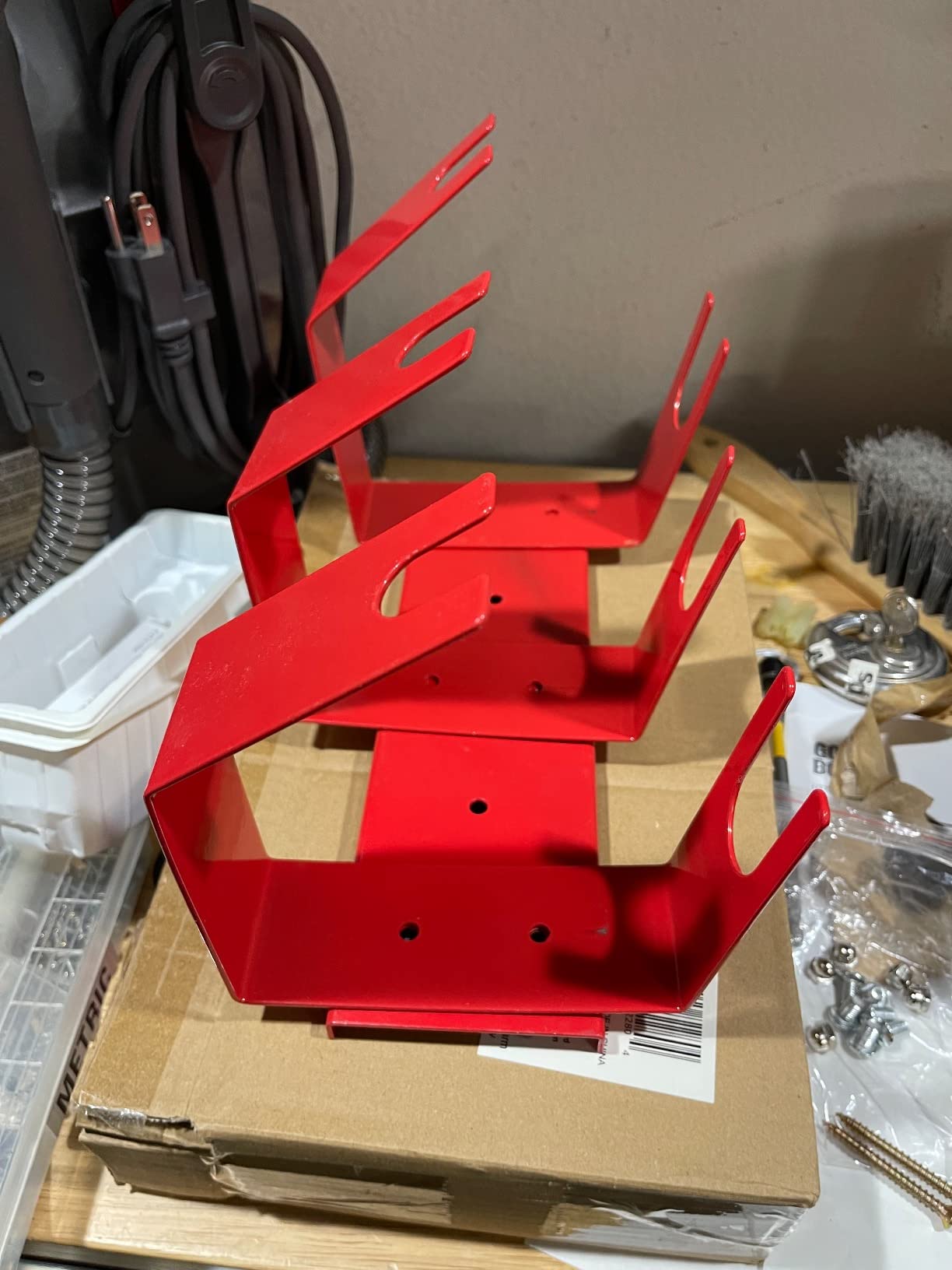 ABN 3 Hook Gravity Spray Gun Holder Triple Paint Gun Rack - 12in Magnetic Auto Paint Gun Holder for Gravity Feed Sprayer customer photo 2