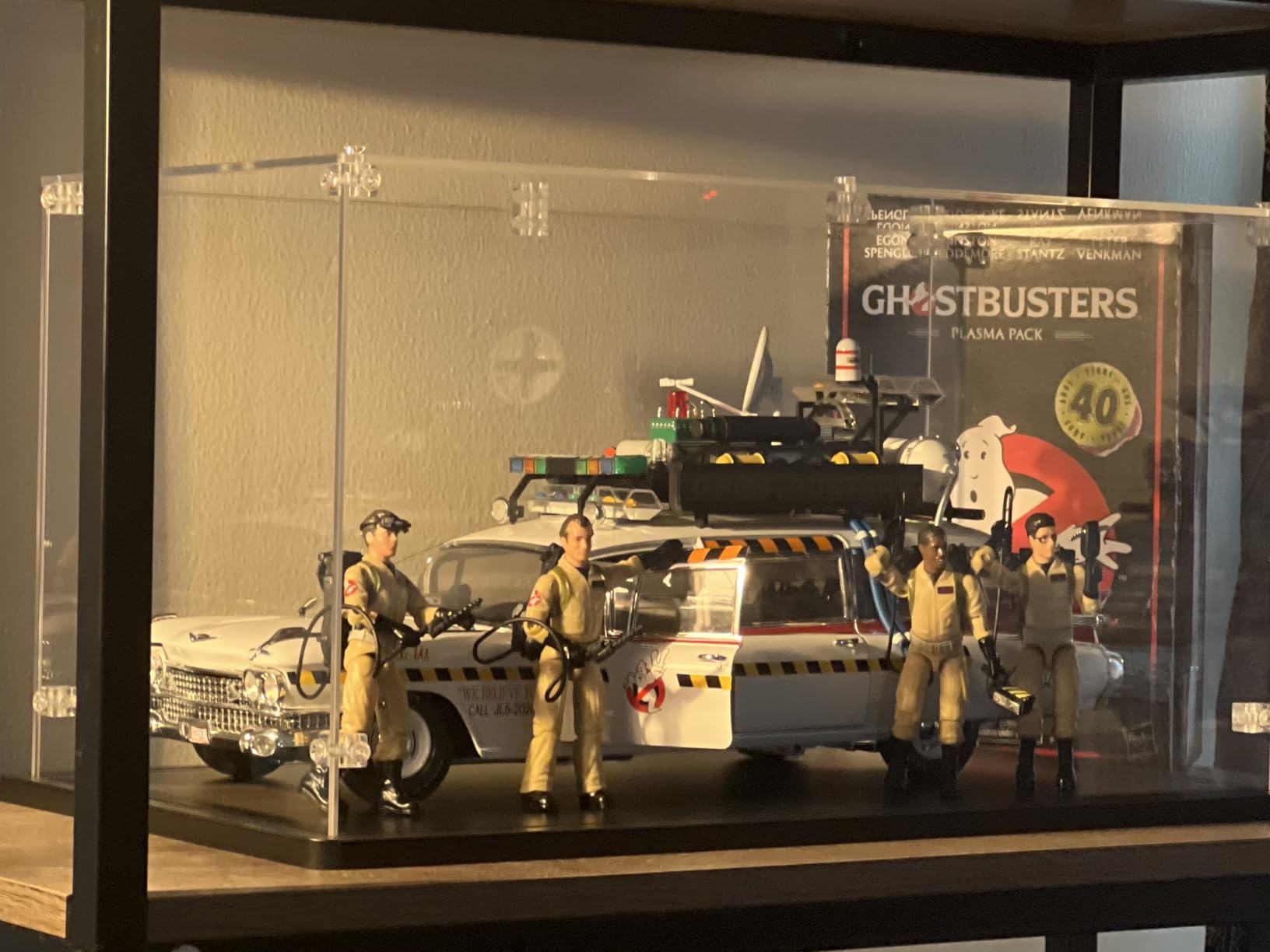 Acrylic Display Case - 3mm Thick, Inner Size 15x8x8 Inch | with Black Wooden Base, Assemble Dustproof Showcase Clear Display Case for Collectibles Figures Doll Toys Models Cars customer photo 1