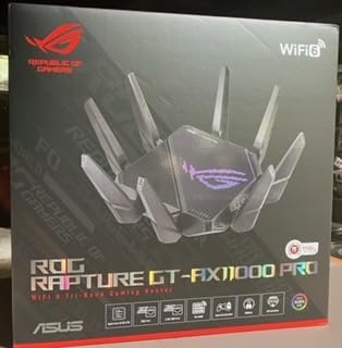 ASUS ROG Rapture GT-AX11000 Pro Tri-Band WiFi 6 Extendable Gaming Router, 10G & 2.5G Ports, ASUS RangeBoost Plus, Triple-Level Game Acceleration, Subscription-Free Network Security, AiMesh Compatible customer photo 1