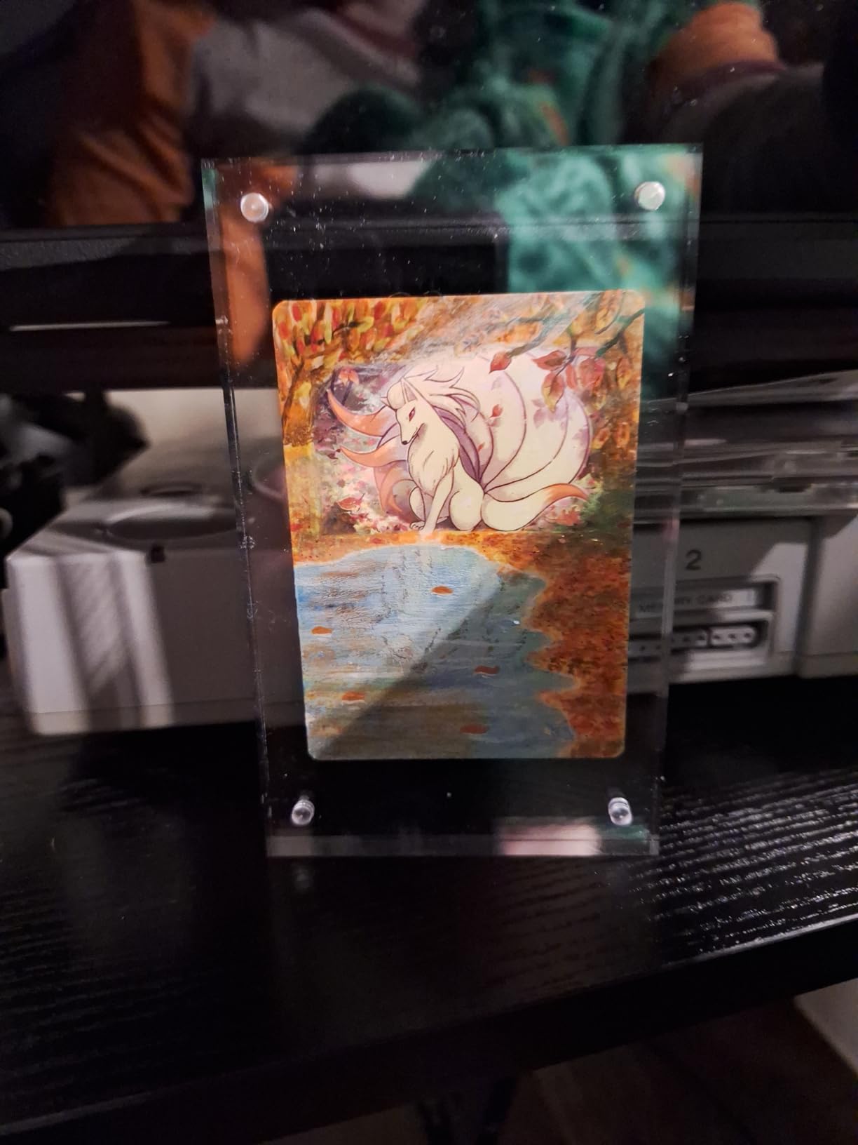 Acrylic Card Frame, Magnetic Trading Card Display Frames Desktop Display - 2 Sets Clear customer photo 1