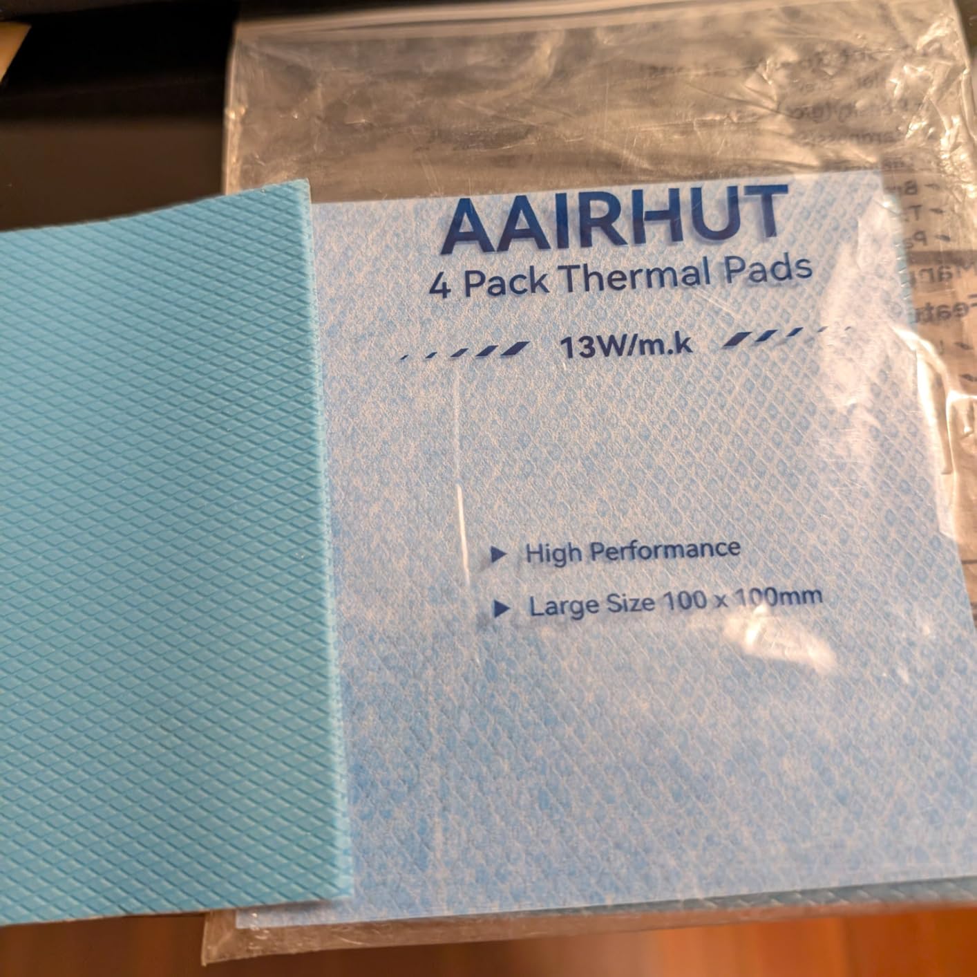 Aairhut 4 Pack 13 W/m.K Thermal Pads, 100 x 100 mm x [0.5 mm+1 mm+1.5 mm+2 mm] customer photo 2
