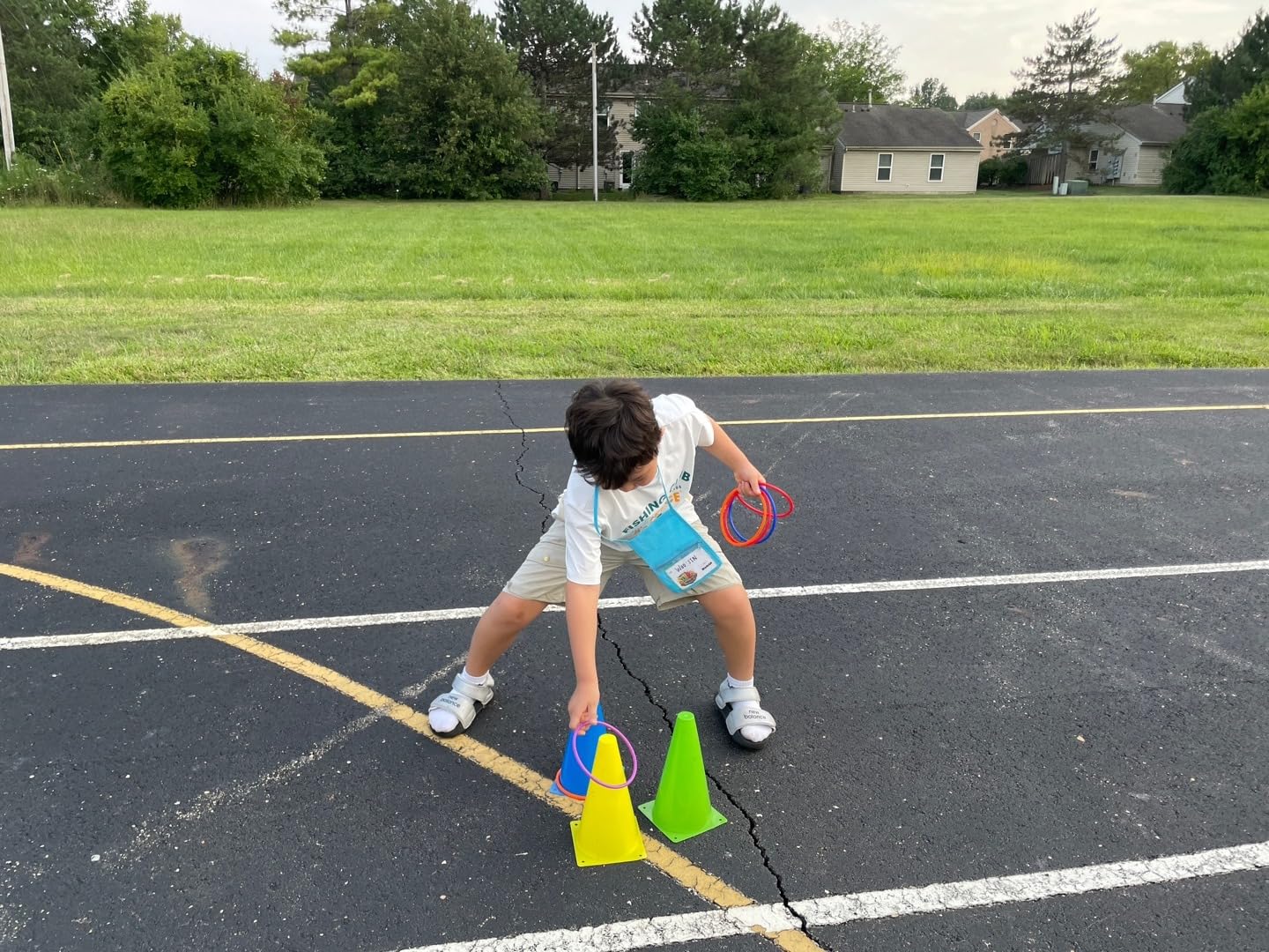 53PCS Outdoor Lawn Carnival Games Bean Bags Ring Toss Set Potato Sack Race Bags Egg and Spoon Race Party for Kid Adult Family, Birthday Party Family Reunion Outside Field Day Games Easter customer photo 2