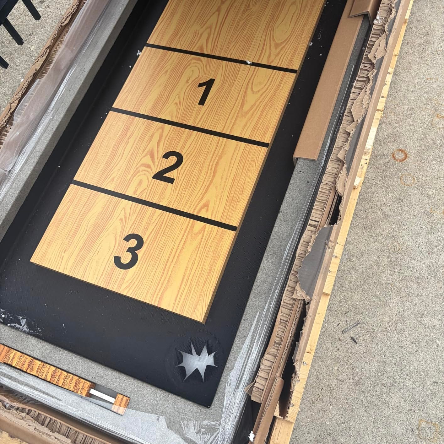 Barrington 11ft Aurora Outdoor Shuffleboard Table with 8-Puck Set | 11ft Outdoor Shuffleboard Table With Weather-Resistant MgO Concrete Playfield, All-Weather Cover, 8 Pucks, And Speed Powder customer photo 1