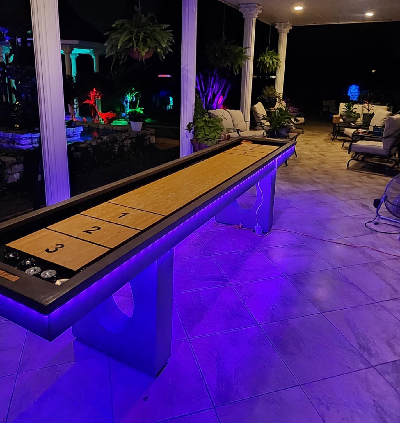 Barrington 11ft Aurora Outdoor Shuffleboard Table with 8-Puck Set | 11ft Outdoor Shuffleboard Table With Weather-Resistant MgO Concrete Playfield, All-Weather Cover, 8 Pucks, And Speed Powder customer photo 2