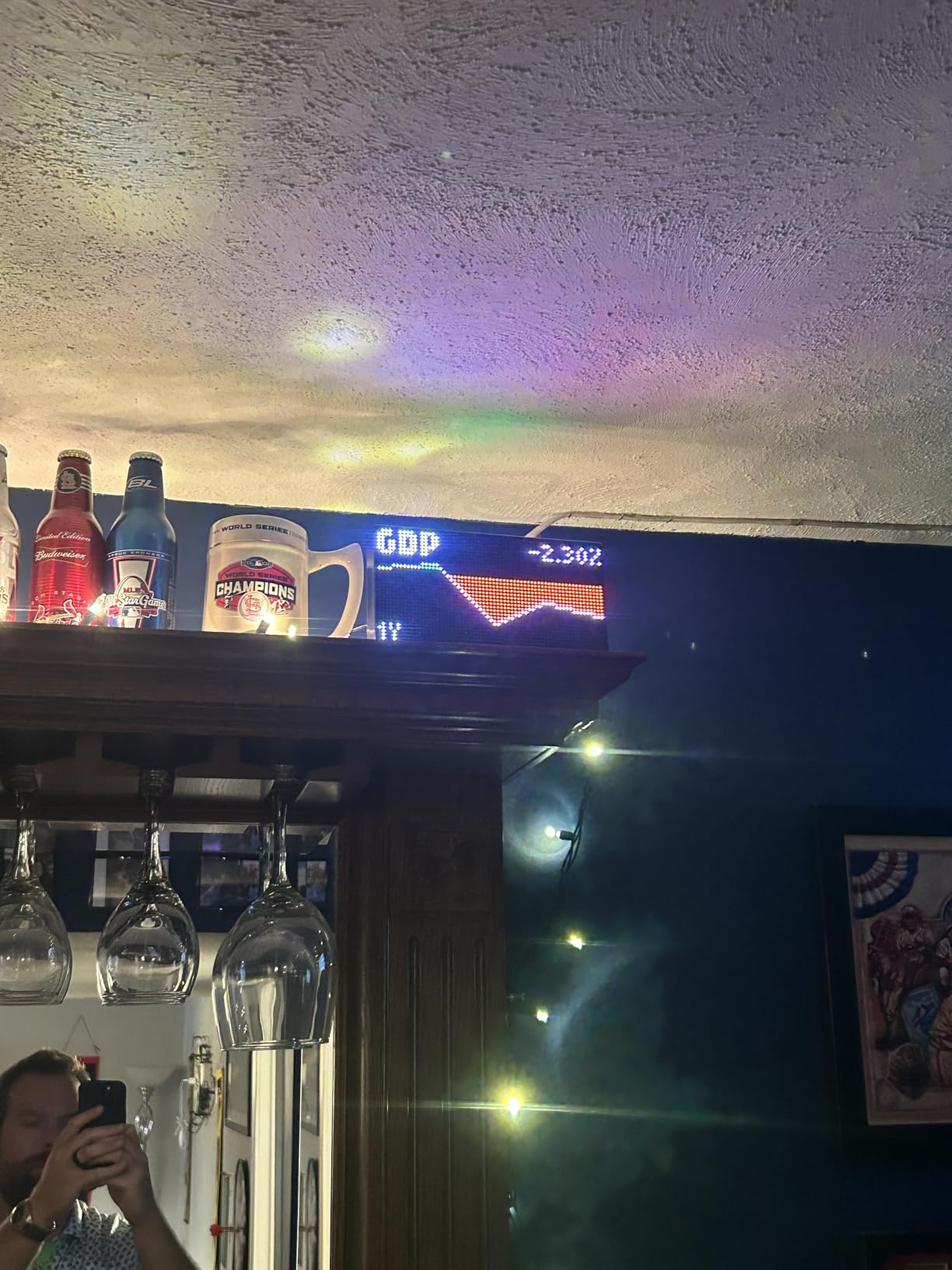 Glance LED V1 Ticker - Customizable LED Display Sports Ticker, LED Display for Man Cave, Stock Market Ticker Display, Sports Score Retro Smart Pixel Display, Weather Display - 8