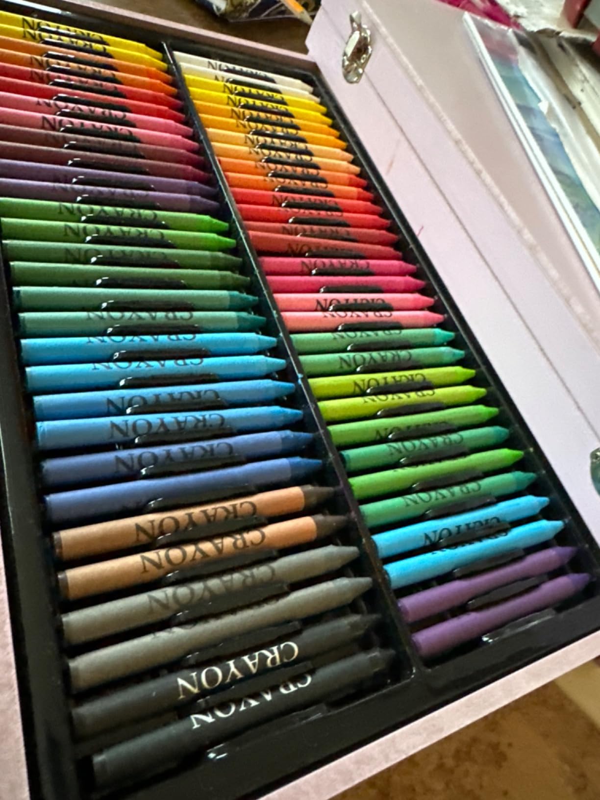 iBayam 150-Pack Deluxe Wooden Art Set Crafts Drawing Painting Kit | 1 Coloring Book, 2 Sketch Pads, Creative Gift Box for Adults Artist Beginners Kids Girls Boys customer photo 1