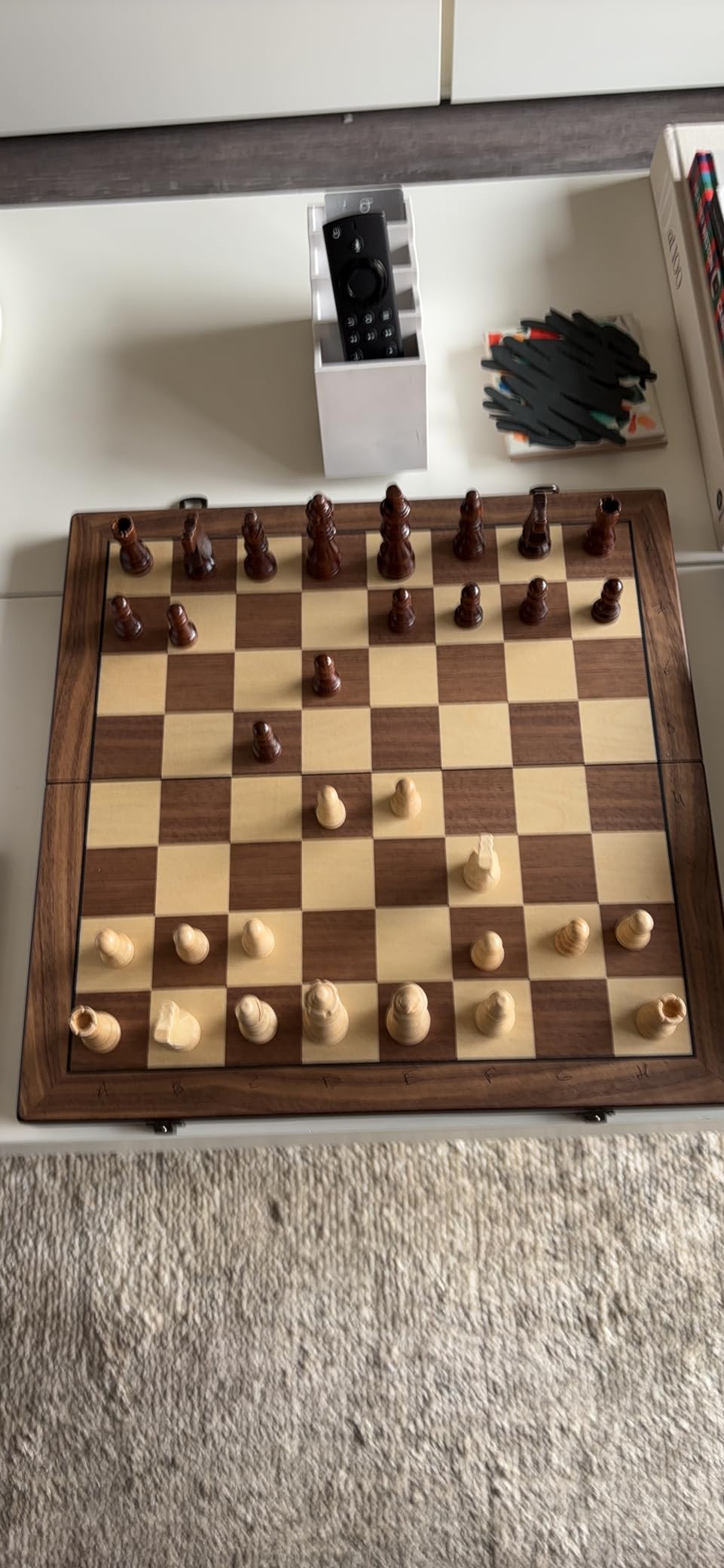 Magnetic Wooden Chess Set for Adults Kids 15'' Chess Board with Handmade Pieces, Folding Portable Travel Unique Chess Sets Game for Tournament Professional Beginner customer photo 2