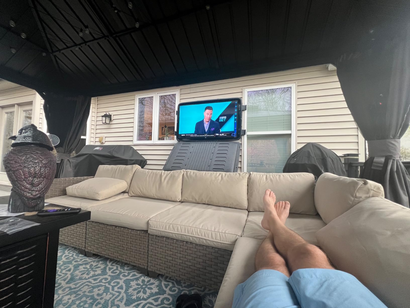 The TV Shield E-Series 44-55 Inch Outdoor TV Enclosure, Weatherproof Cover | Weatherproof | 2-Year Warranty | Protective | All-Season | Outdoor | Impact Resistant | TV Cabinet | Extended TV Life customer photo 1