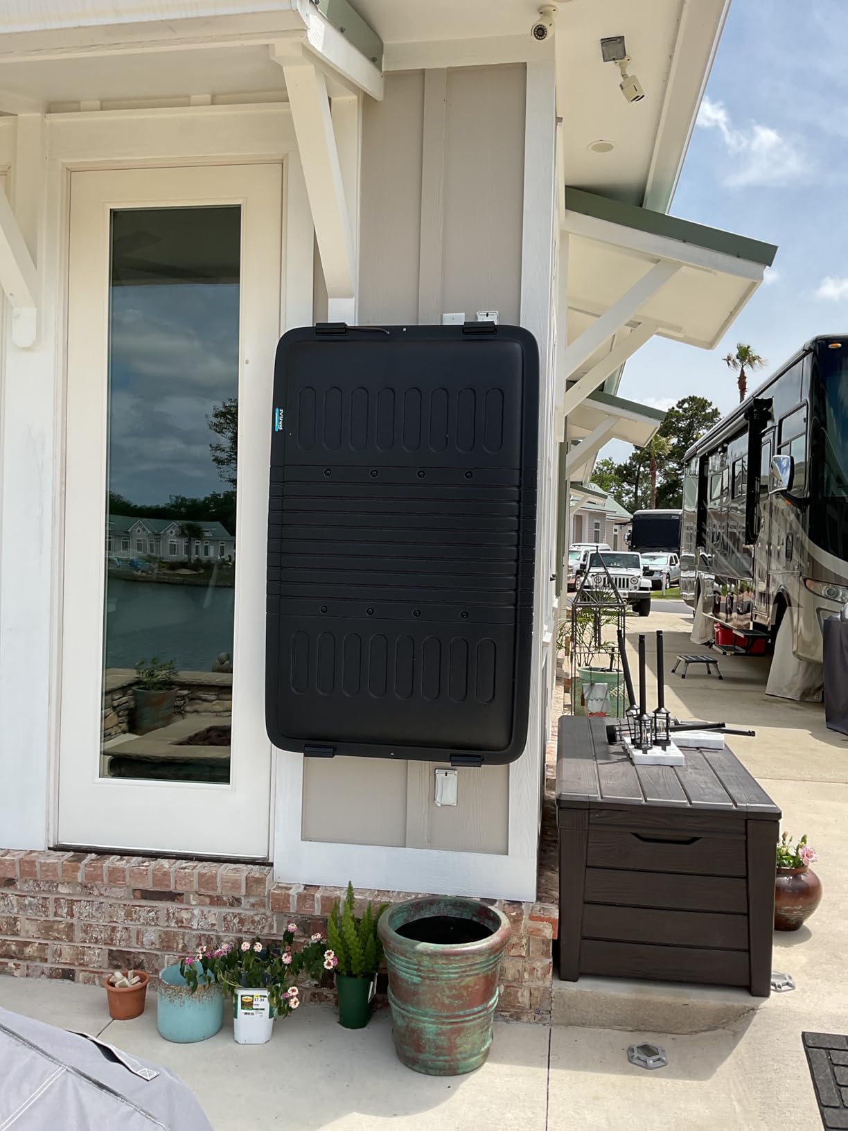 The TV Shield E-Series 36-43 Inch Outdoor TV Enclosure, Weatherproof Cover | Weatherproof | 2-Year Warranty | Protective | All-Season | Outdoor | Impact Resistant | TV Cabinet | Extended TV Life customer photo 1