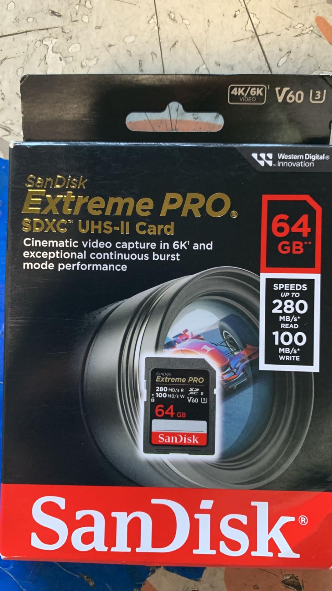 SANDISK 256GB Extreme PRO SD Memory Card, Up to 280MB/s Read Speeds, UHS-II | V60, U3, C10, 6K, 4K UHD, Up to 150MB/s Write Speeds - SDSDXEP-256G-GN4IN customer photo 1