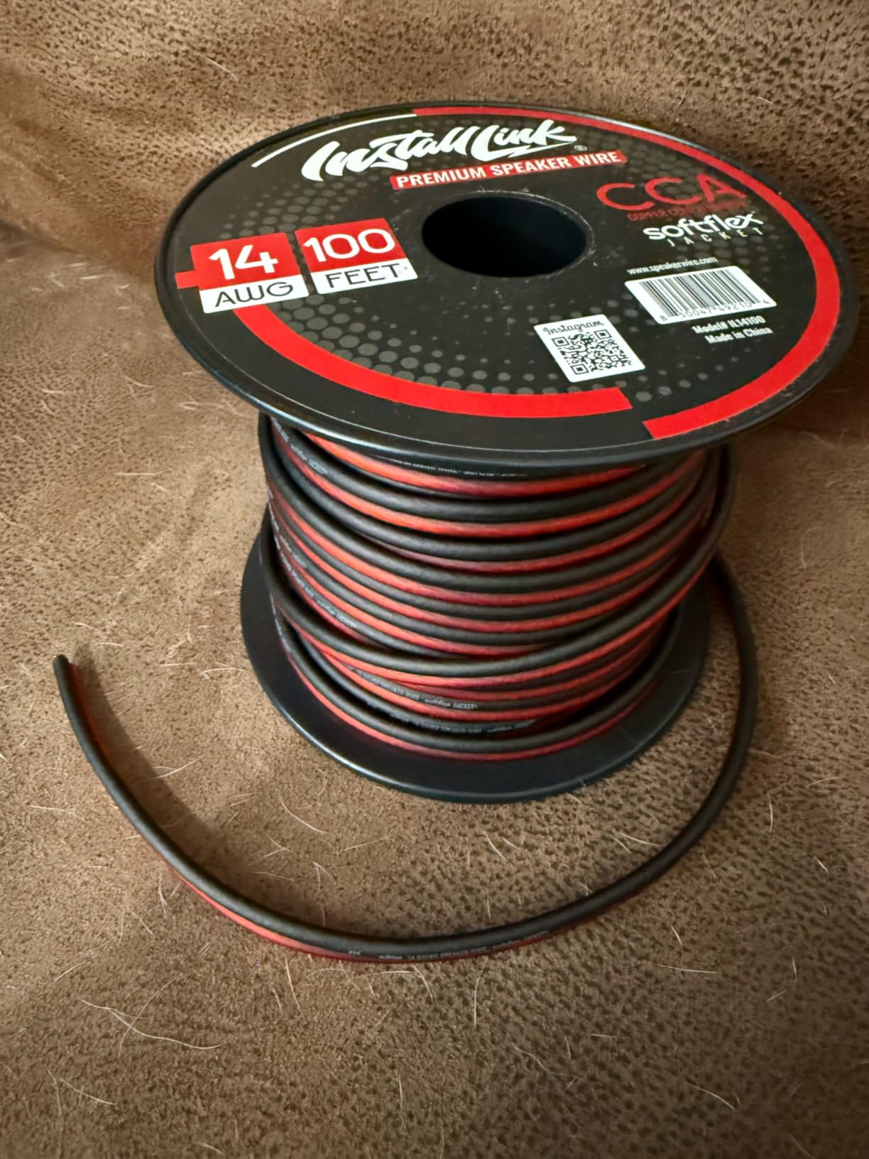 Install Link 14 AWG Gauge Speaker Wire (100 Feet) CCA | 14/2 Speaker Cable, Car or Home Theater customer photo 2