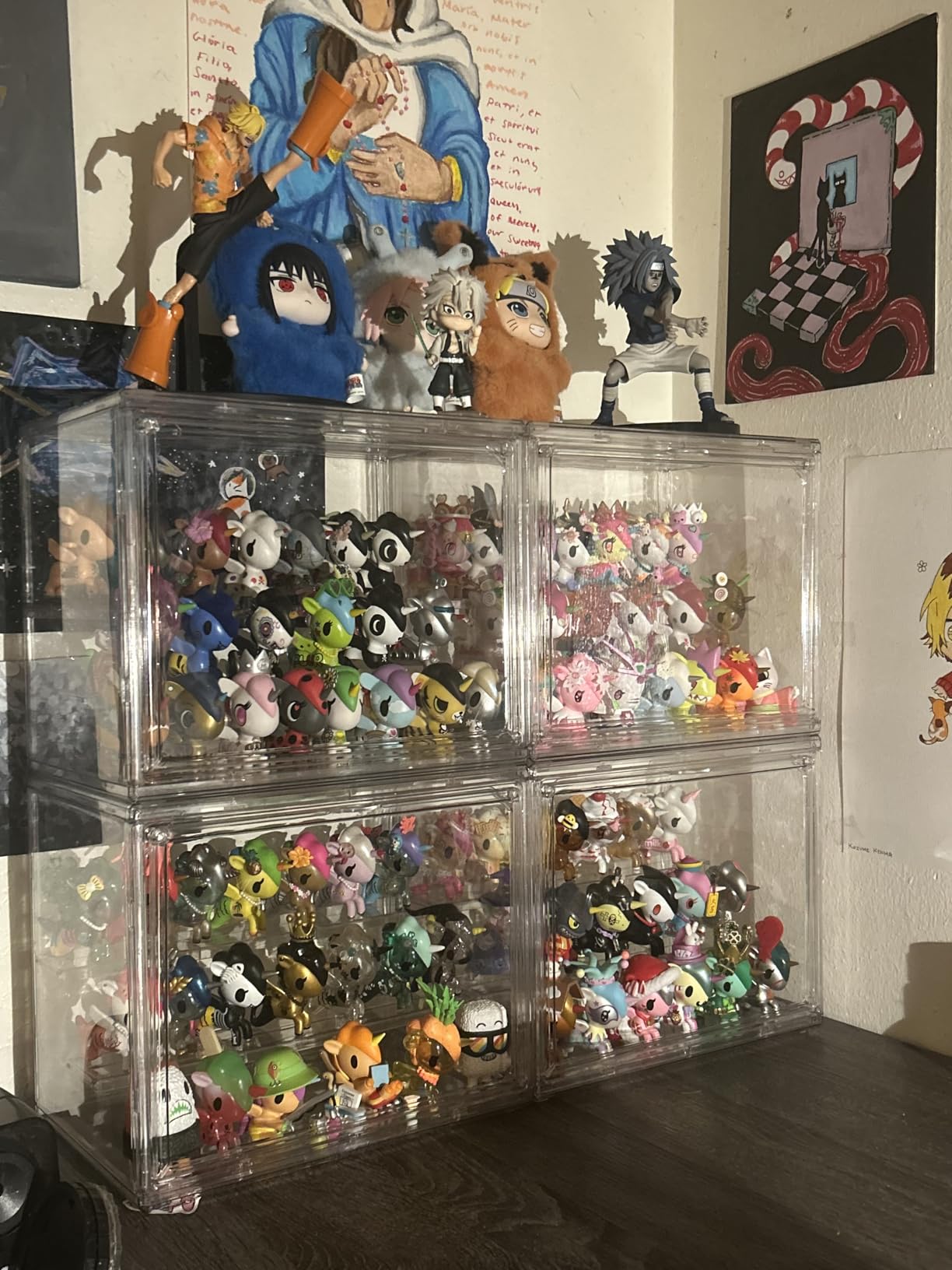 Attelite Acrylic Display Case for Collectible Large Clear Storage Box 1pack | Acrylic Box for Figures, Tool-free Assembly,Stackable,Magnetic Door, Dustproof Protection,thicken plastic, Clear 360° View customer photo 2