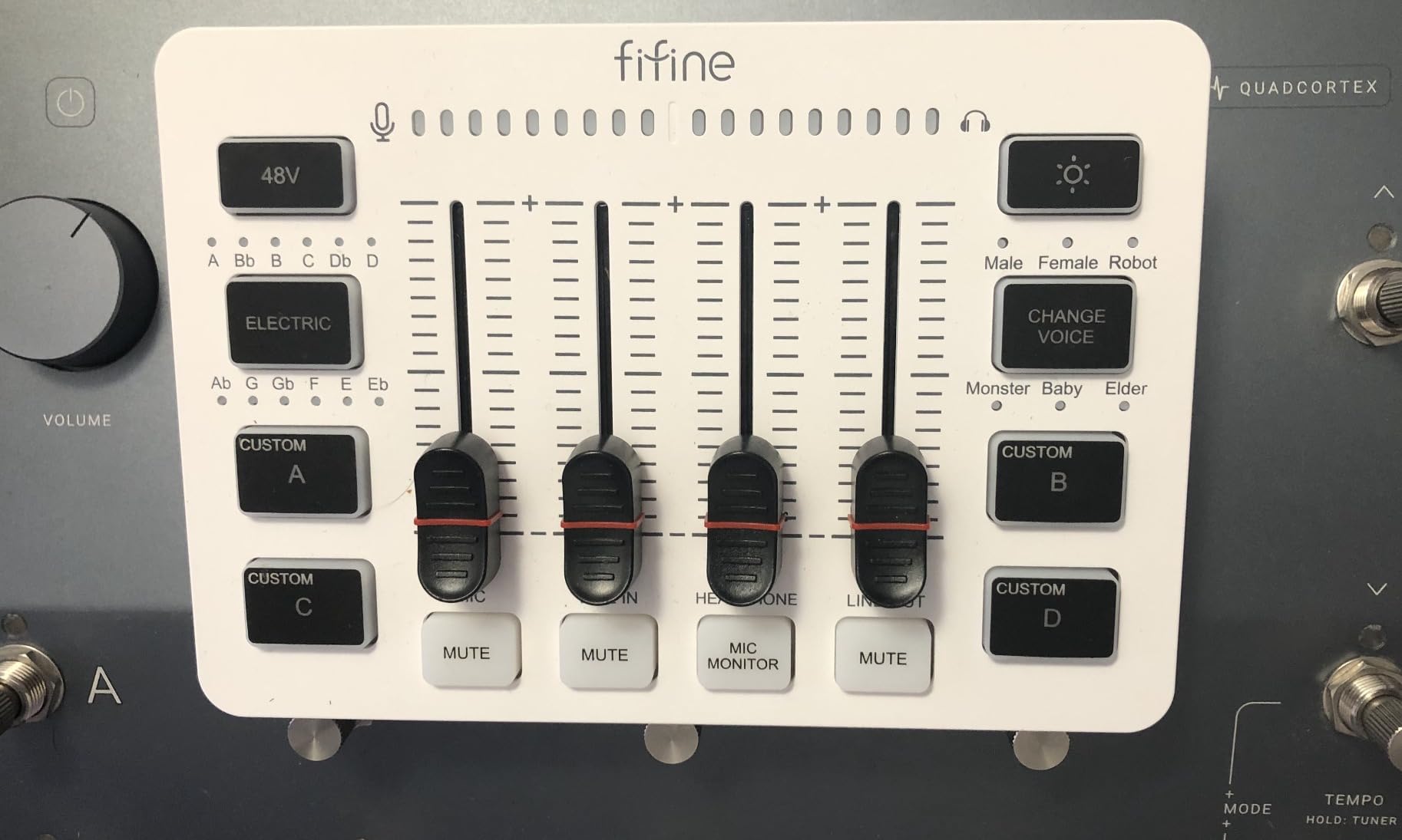 FIFINE Gaming Audio Mixer, Streaming RGB PC Mixer with XLR Microphone Interface (SC3) - USB PnP, Mute Button, XLR Preamp, RGB, Voice Change, 48V Phantom Power, Monitoring, Podcast, Recording, Vocal, Streaming customer photo 2