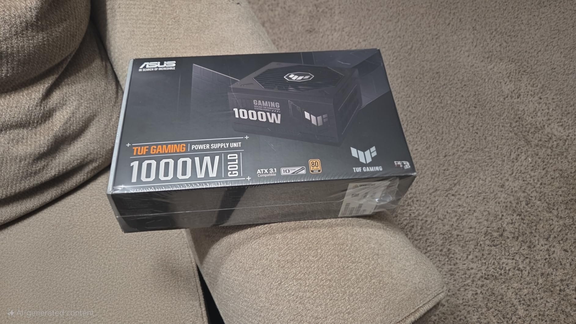 ASUS TUF Gaming 1000W Gold (1000 Watt, ATX 3.1 Compatible Fully Modular Power Supply, 80+ Gold Certified, Military-Grade Components, Dual Ball Bearing, Axial-tech Fan, PCB Coating, 10 Year Warranty) customer photo 2