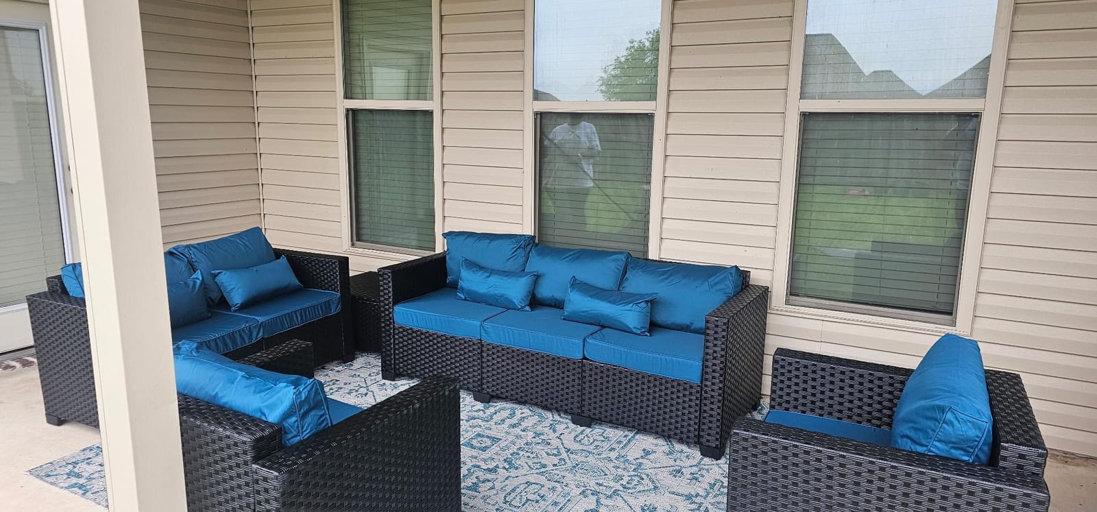 Rattaner 6 Pcs Outdoor Furniture Sets Patio Furniture Set with 45