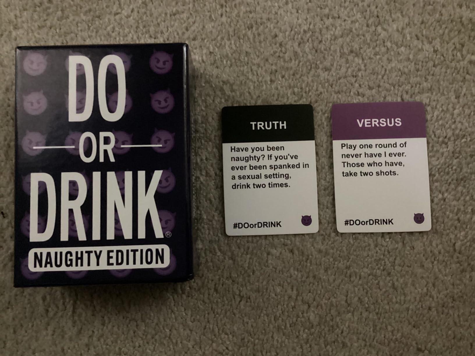 Do or Drink Naughty Edition - The Adult Drinking Game for Spicy Situations - Fun Party Games for Adults with 250 Cards - Great for Game Night, Pre Games, After Parties, and More customer photo 1