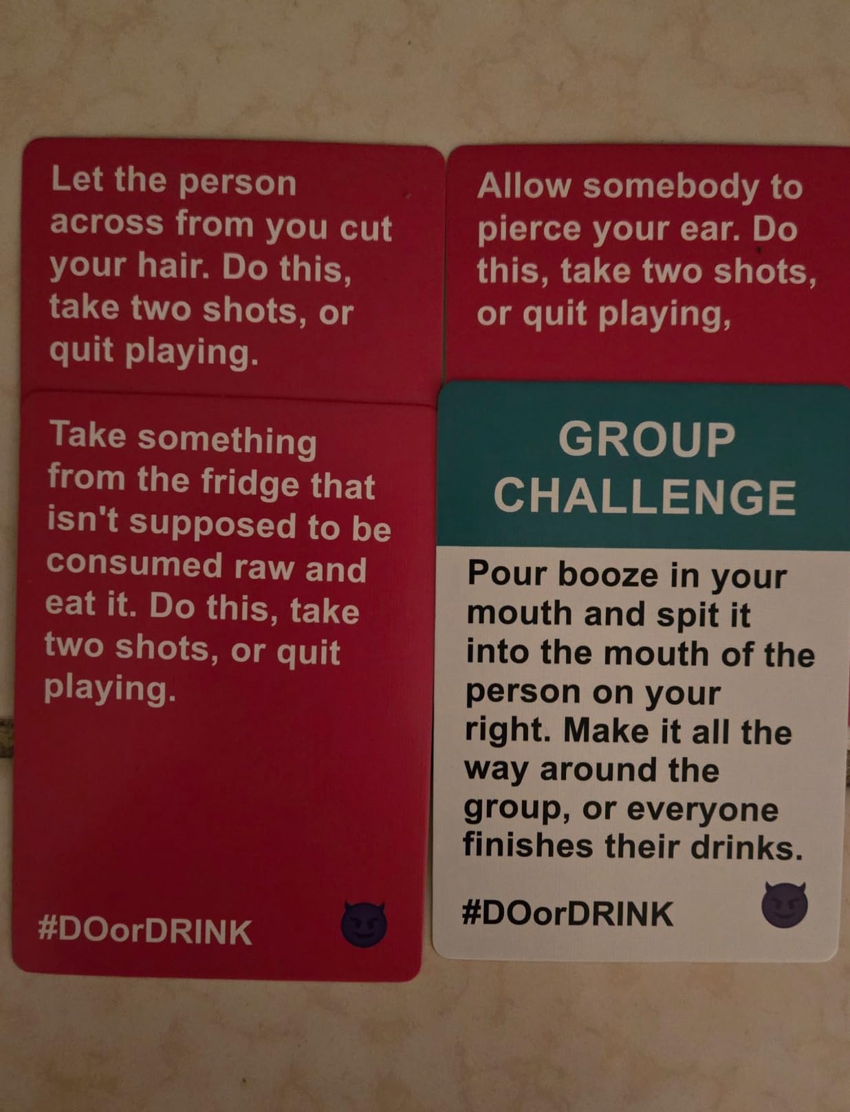 Do or Drink Naughty Edition - The Adult Drinking Game for Spicy Situations - Fun Party Games for Adults with 250 Cards - Great for Game Night, Pre Games, After Parties, and More customer photo 2