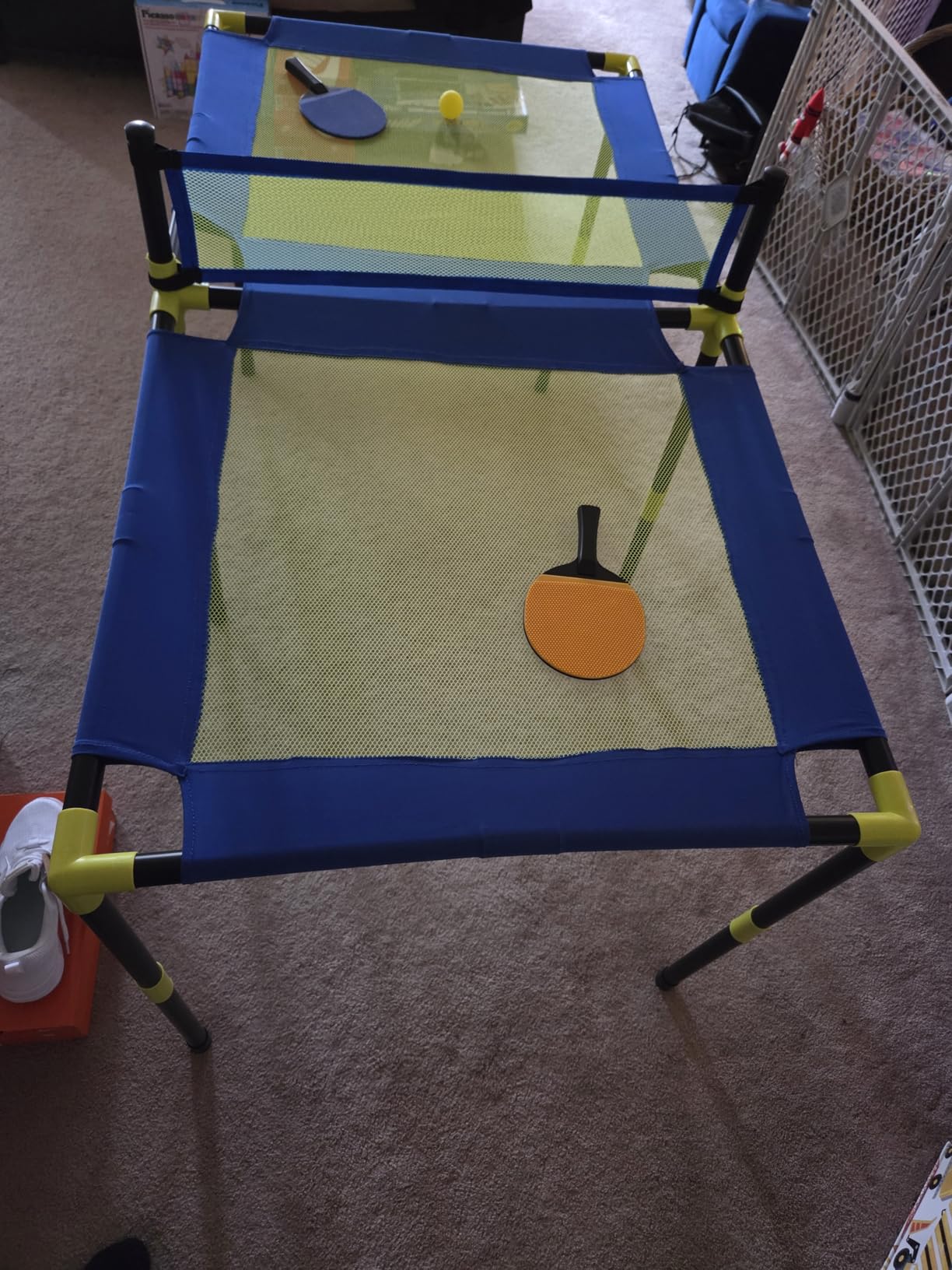 Anywhere Sports - Portable Trampoline Ping Pong Table Tennis Game for Indoor or Outdoor Use, Includes Two Paddles, Six Balls, Storage Bag, and Compact Size for Kids customer photo 1